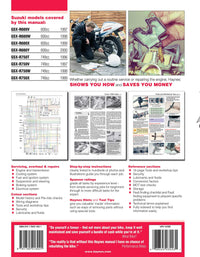 Suzuki GSX-R600 & 750 (1996-2000) Haynes Repair Manual Printed Book Back Cover