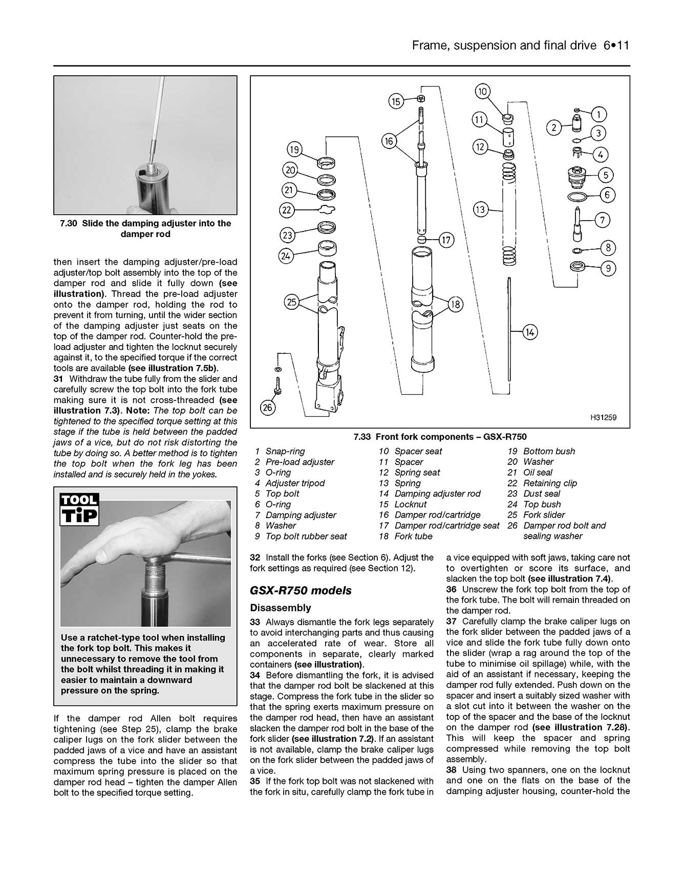 Suzuki GSX-R600 & 750 (1996-2000) Haynes Repair Manual
