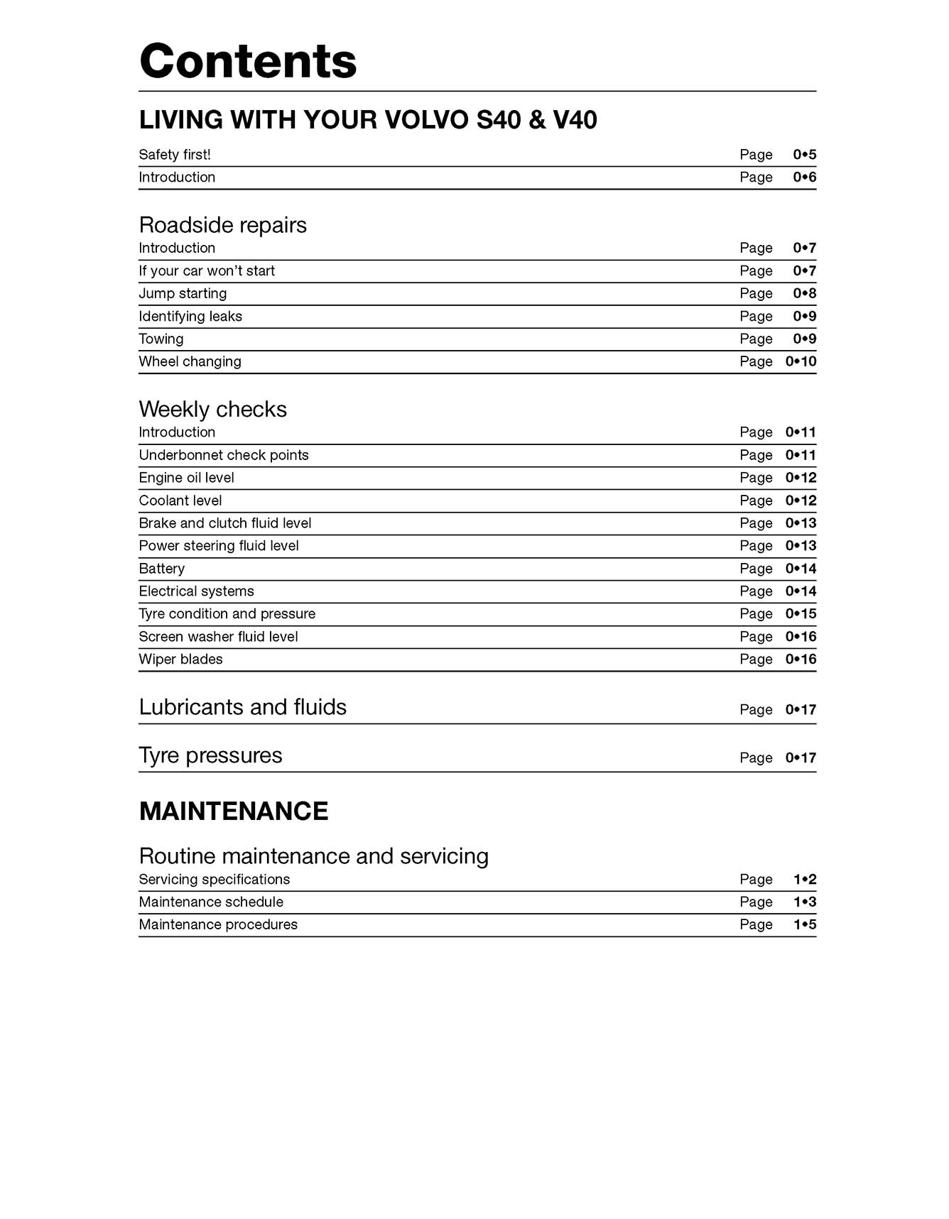 Volvo S40 & V40 Petrol (1996-Mar 2004) Haynes Repair Manual