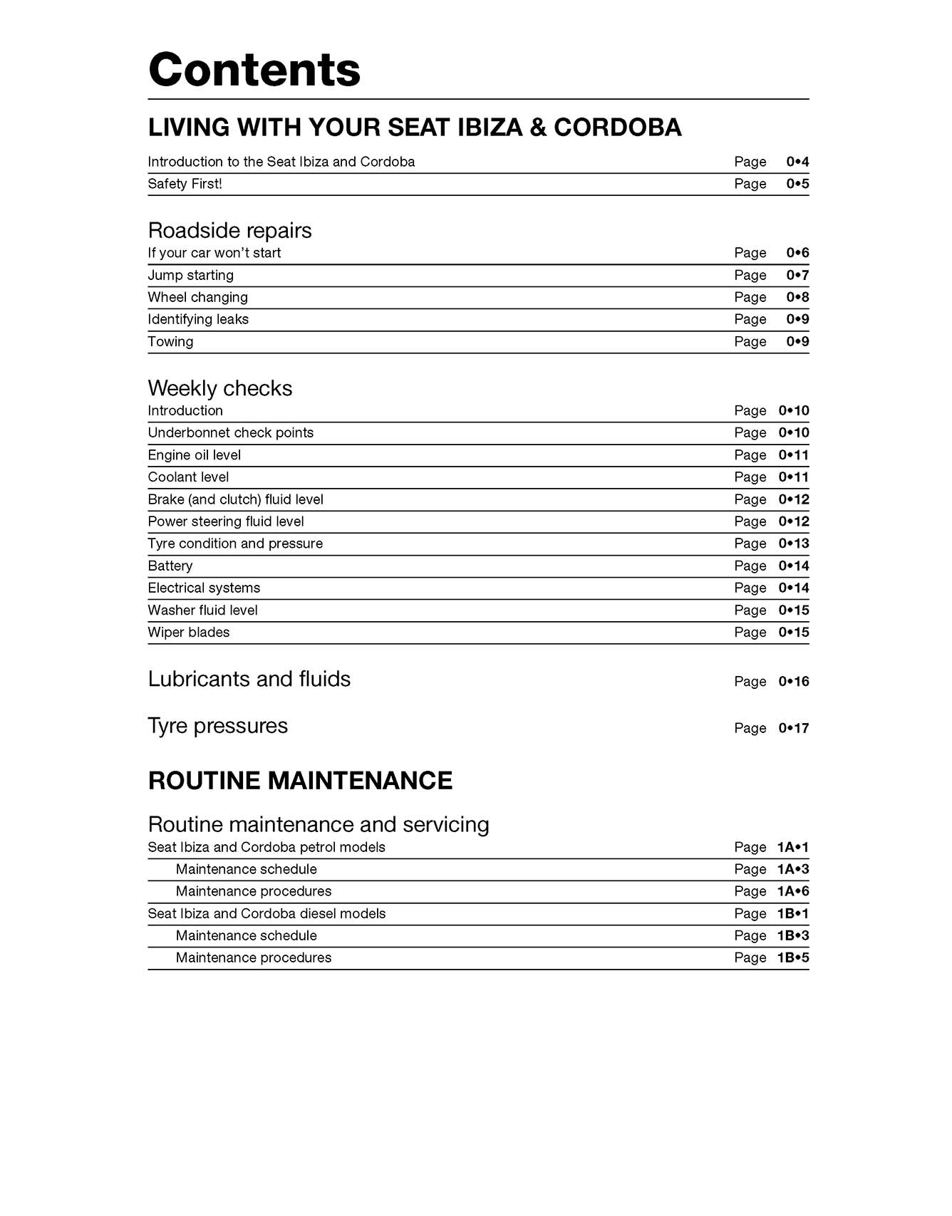 Seat Ibiza & Cordoba Petrol & Diesel (Oct 1993-Oct 1999) Haynes Repair Manual