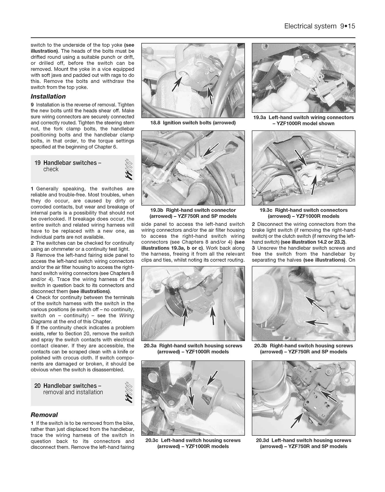 Yamaha YZF750R & YZF1000R Thunderace (1993-2000) Haynes Repair Manual