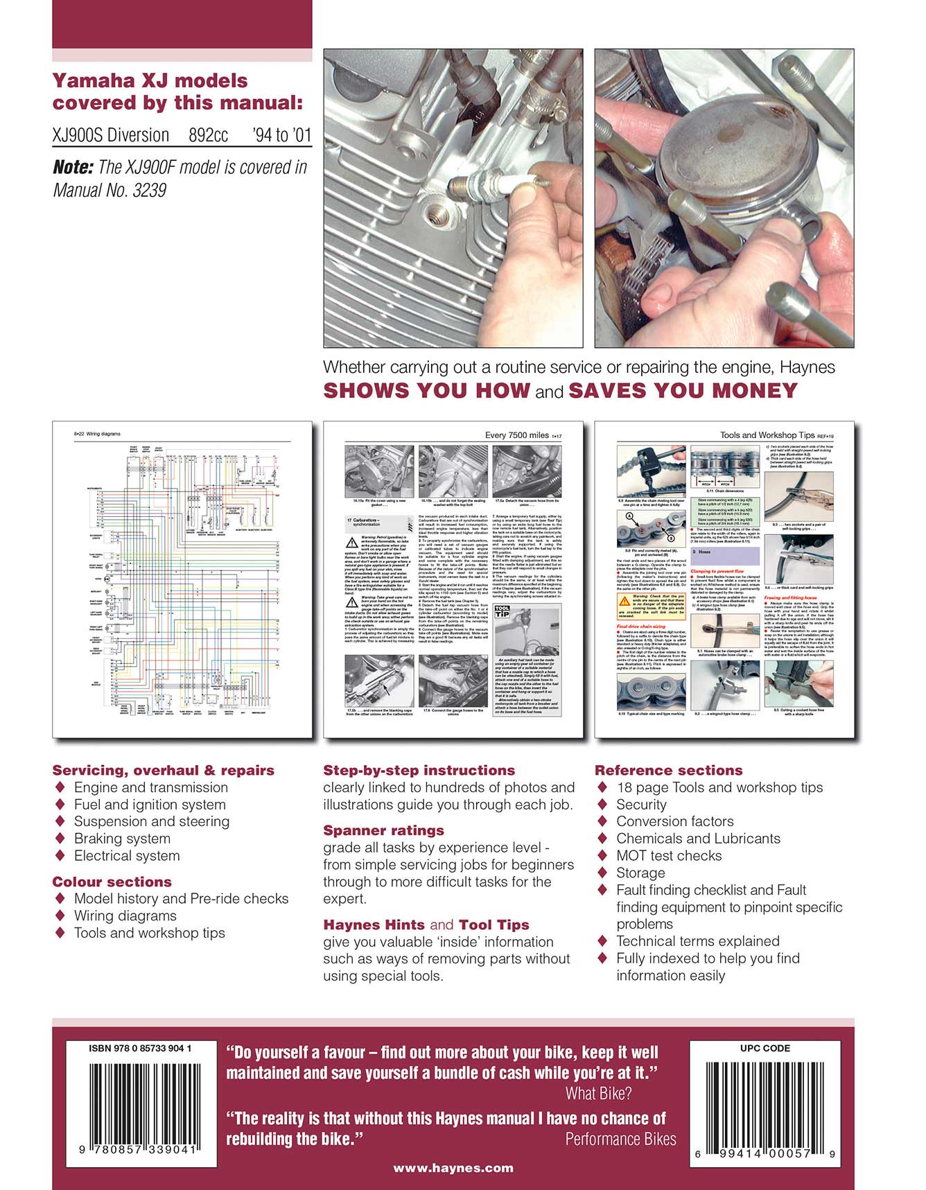 Yamaha XJ900S Diversion (1994-2001) Haynes Repair Manual