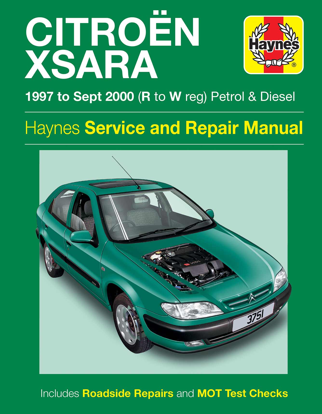 Citroen Xsara Petrol & Diesel (1997-Sept 2000) Haynes Repair Manual Printed Book Front Cover