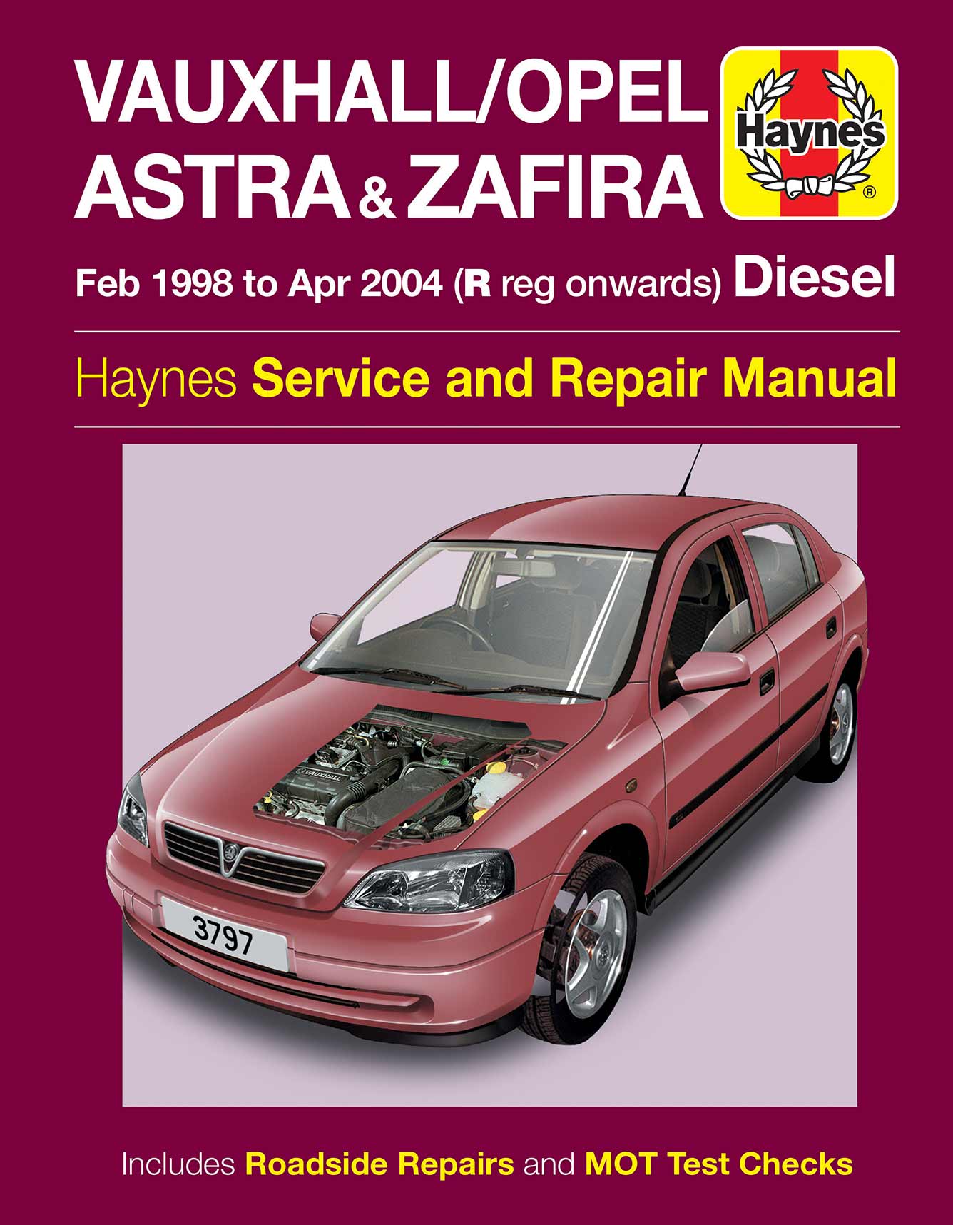 Vauxhall/Opel Astra & Zafira Diesel (Feb 1998-Apr 2004) Haynes Repair Manual Printed Book Front Cover