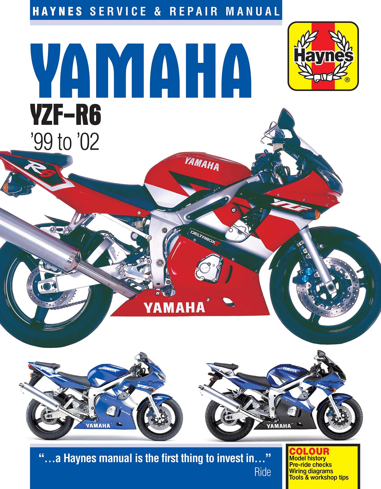 Yamaha YZF-R6 (1999-2002) Haynes Repair Manual Printed Book Front Cover