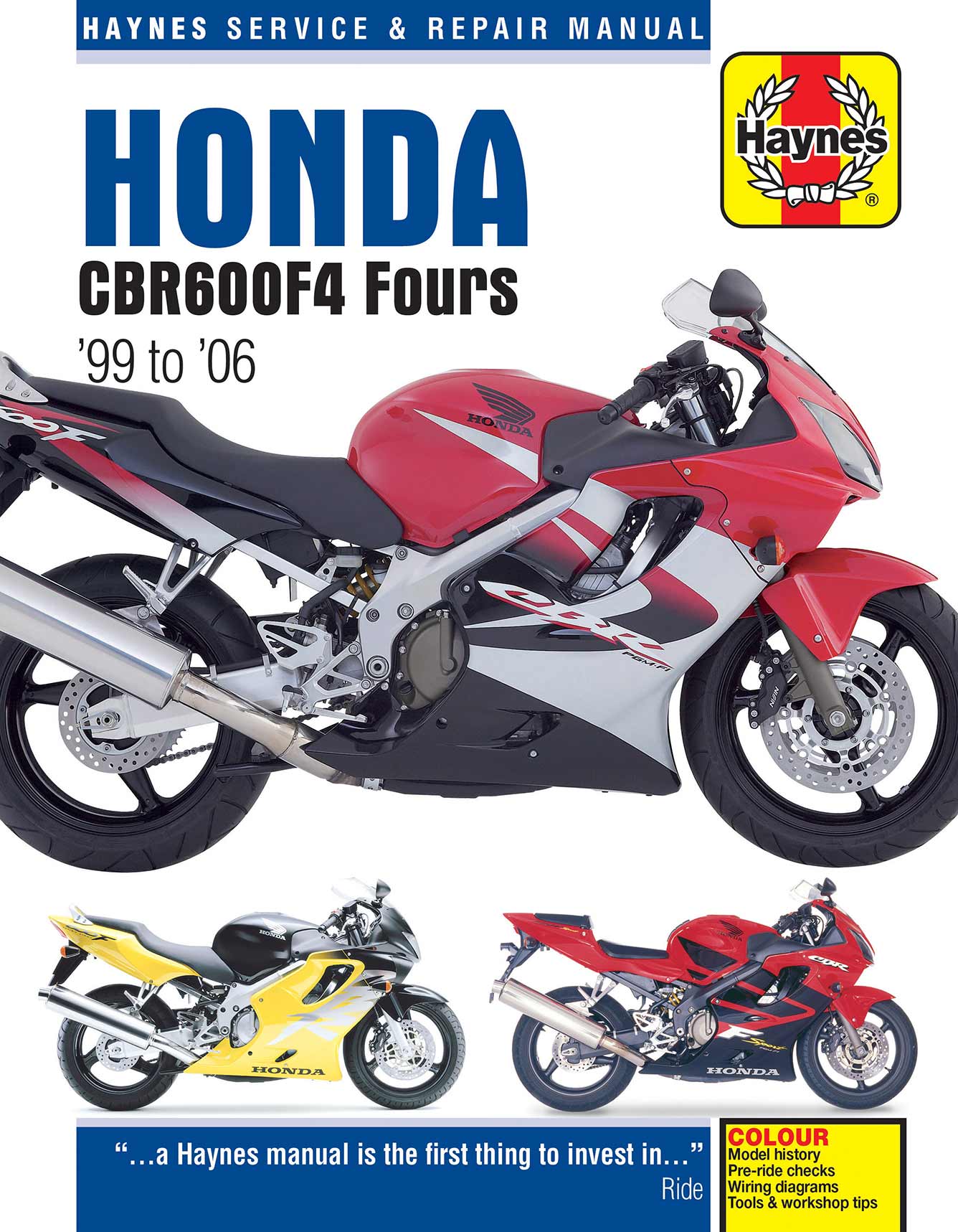 Honda CBR600F4 (1999-2006) Haynes Repair Manual Printed Book Front Cover