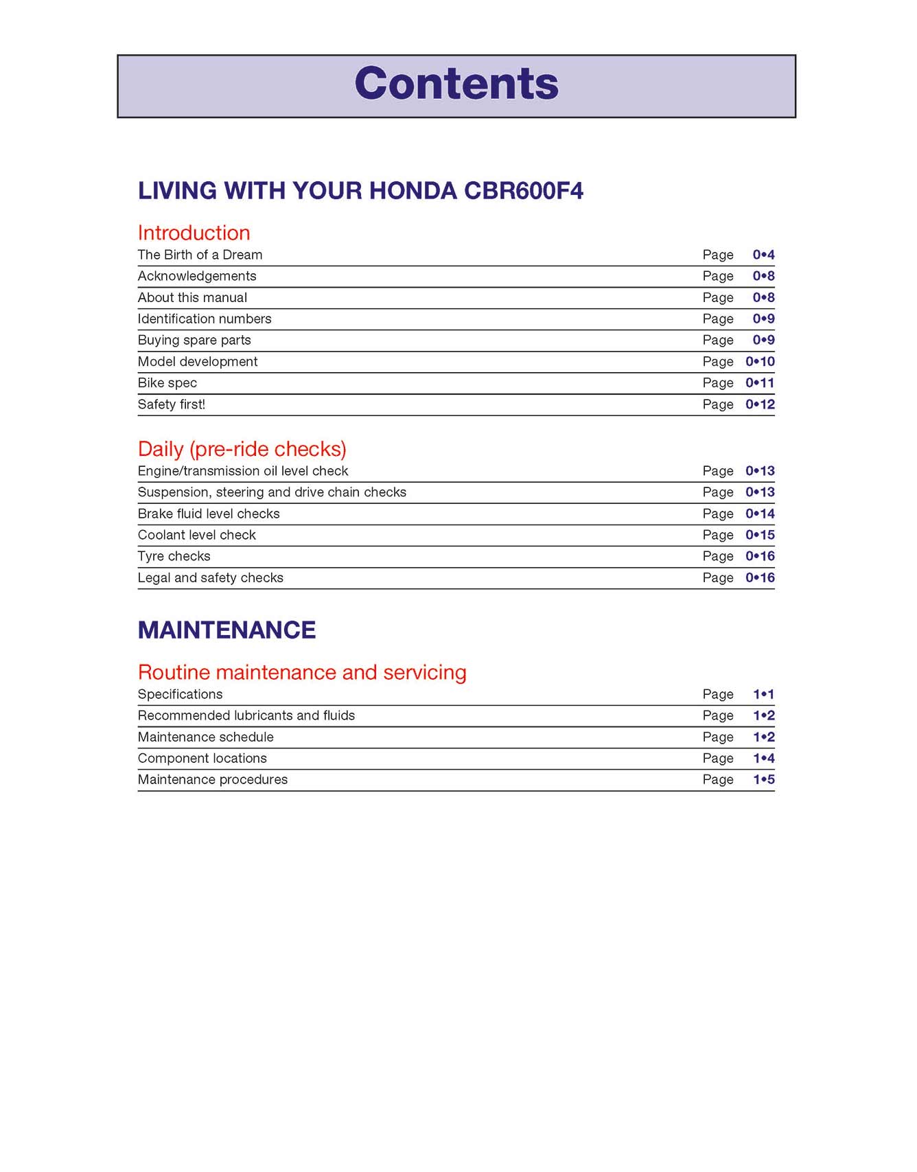 Honda CBR600F4 (1999-2006) Haynes Repair Manual