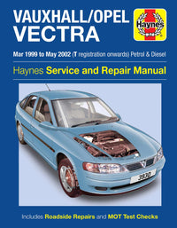 Vauxhall/Opel Vectra Petrol & Diesel (Mar 1999-May 2002) Haynes Repair Manual Printed Book Front Cover