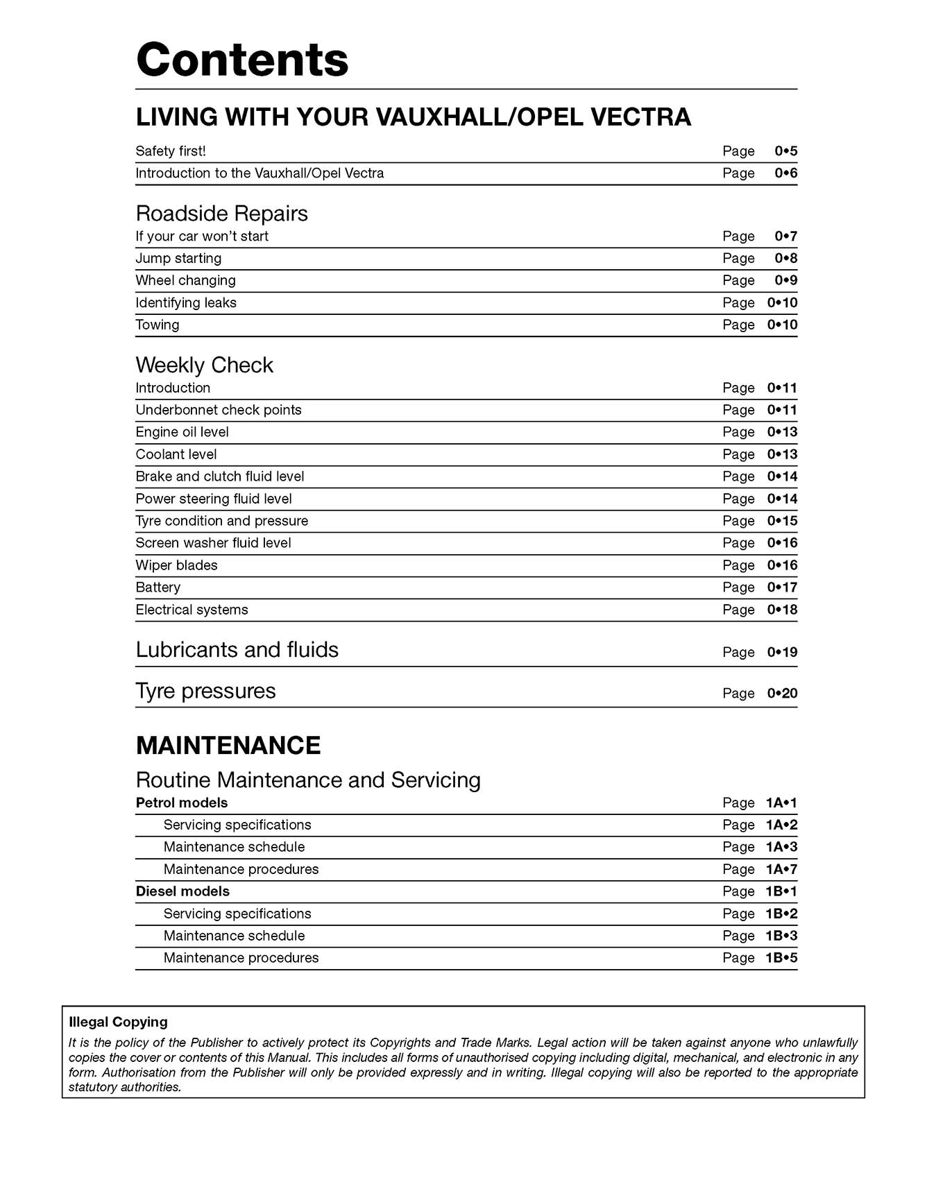 Vauxhall/Opel Vectra Petrol & Diesel (Mar 1999-May 2002) Haynes Repair Manual