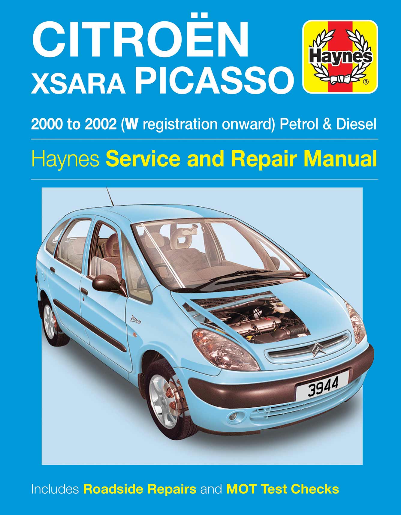 Citroen Xsara Picasso Petrol & Diesel (2000-2002) Haynes Repair Manual Printed Book Front Cover