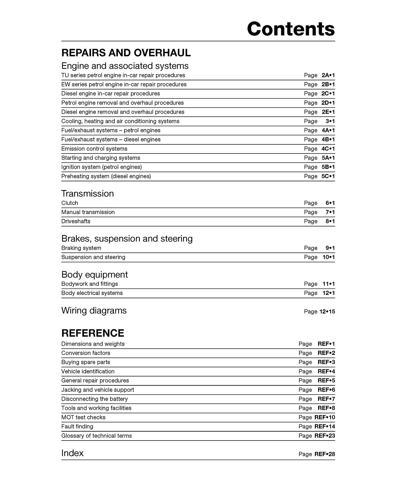 Citroen Xsara Picasso Petrol & Diesel (2000-2002) Haynes Repair Manual