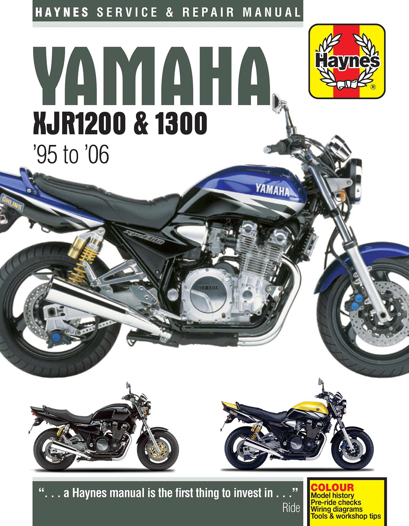 Yamaha XJR1200 & XJR1300 (1995-2006) Haynes Repair Manual Printed Book Front Cover
