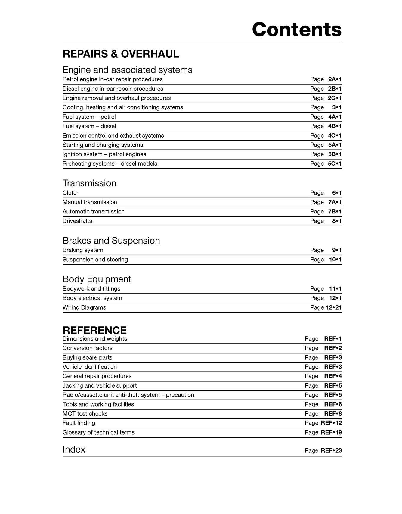 Ford Galaxy Petrol & Diesel (1995-Aug 2000) Haynes Repair Manual