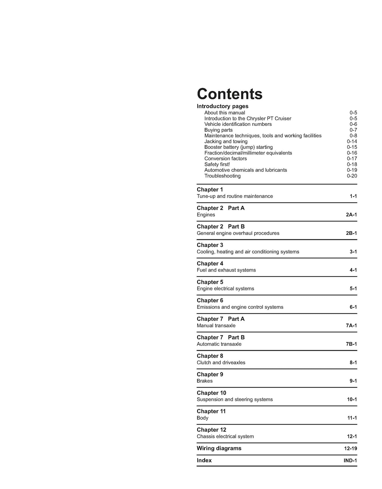 Chrysler PT Cruiser Petrol (2000-2009) Haynes Repair Manual