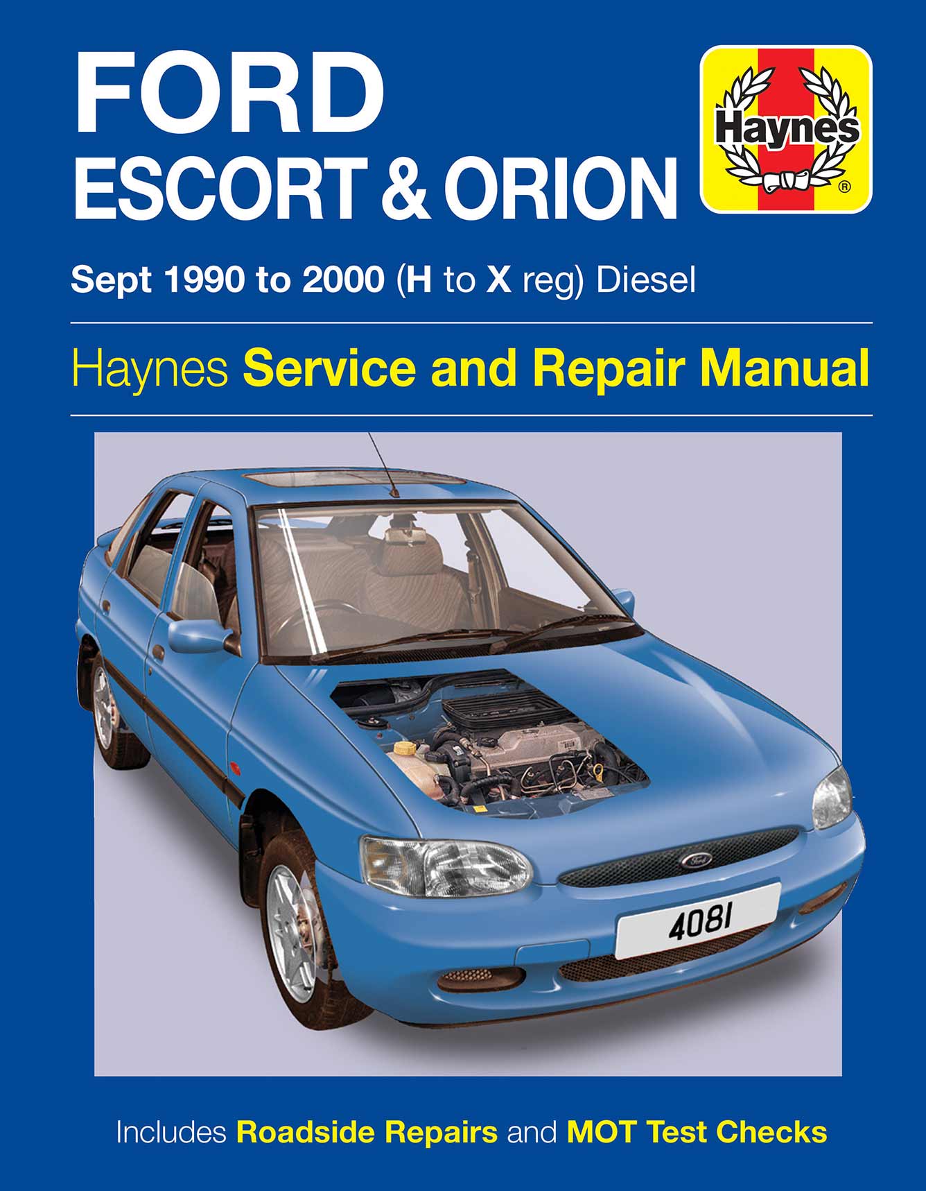 Ford Escort & Orion Diesel (Sept 1990-2000) Haynes Repair Manual Printed Book Front Cover