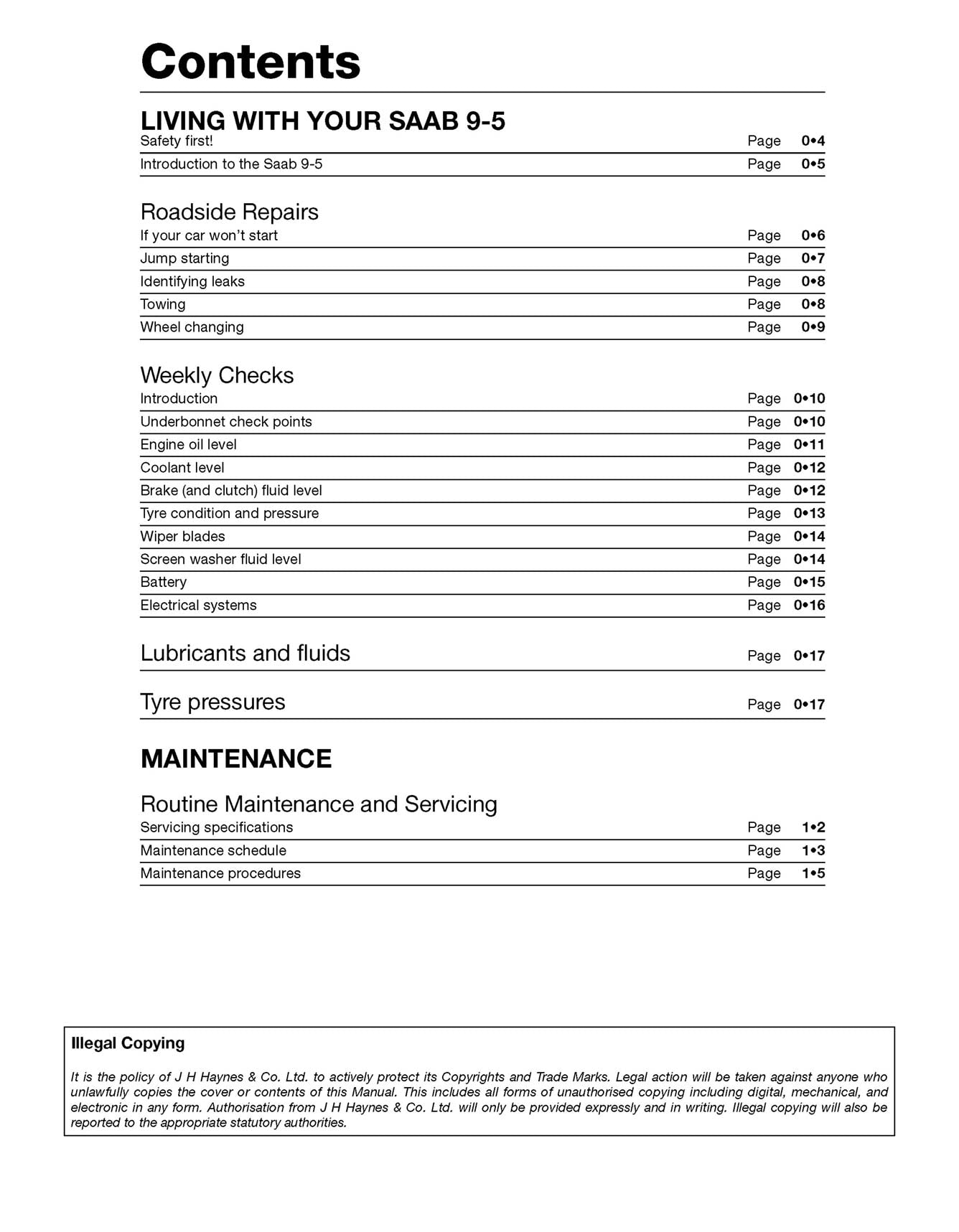 Saab 9-5 Petrol (1997-2005) Haynes Repair Manual