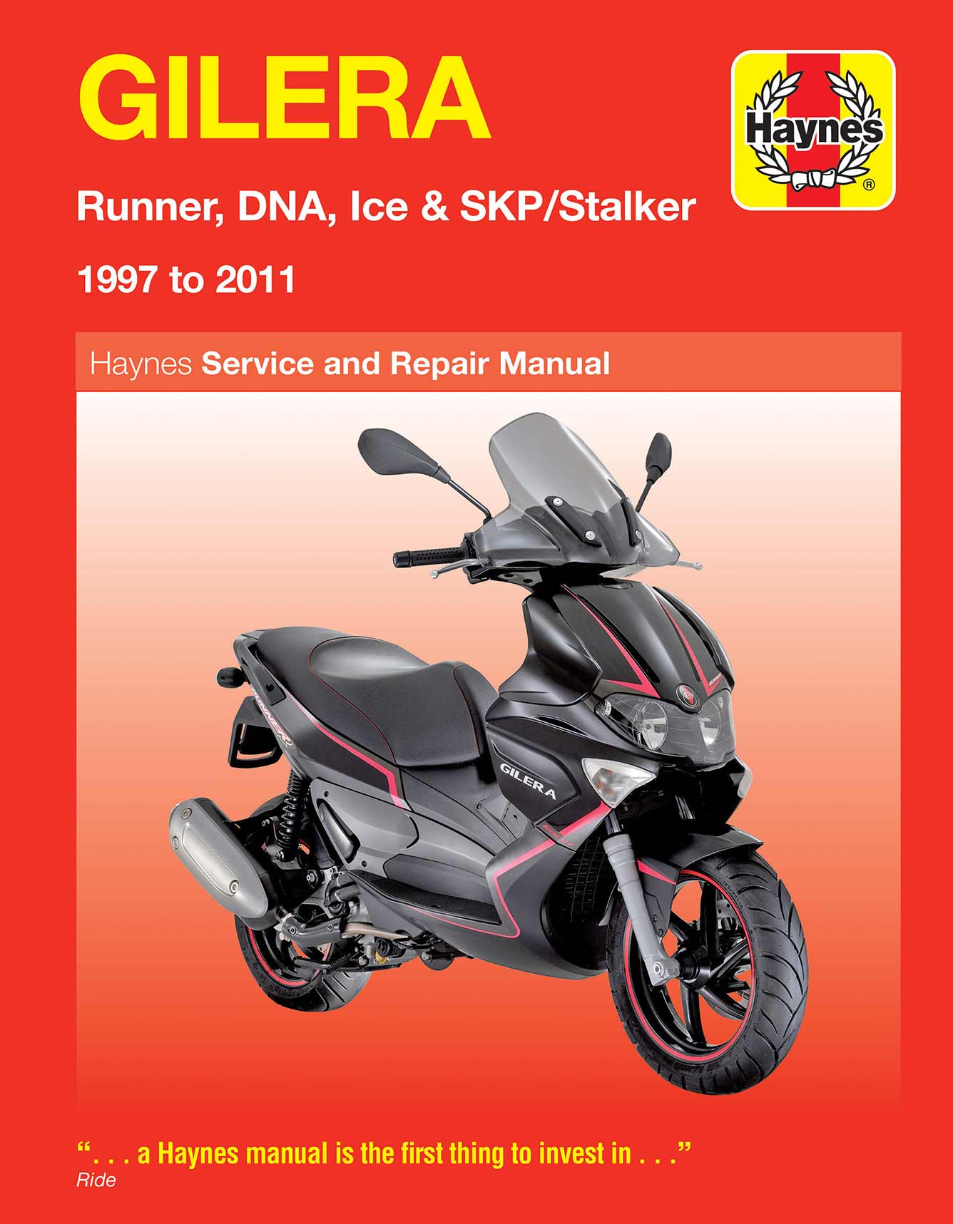 Gilera Runner, DNA, Ice & SKP/Stalker (1997-2011) Haynes Repair Manual Printed Book Front Cover