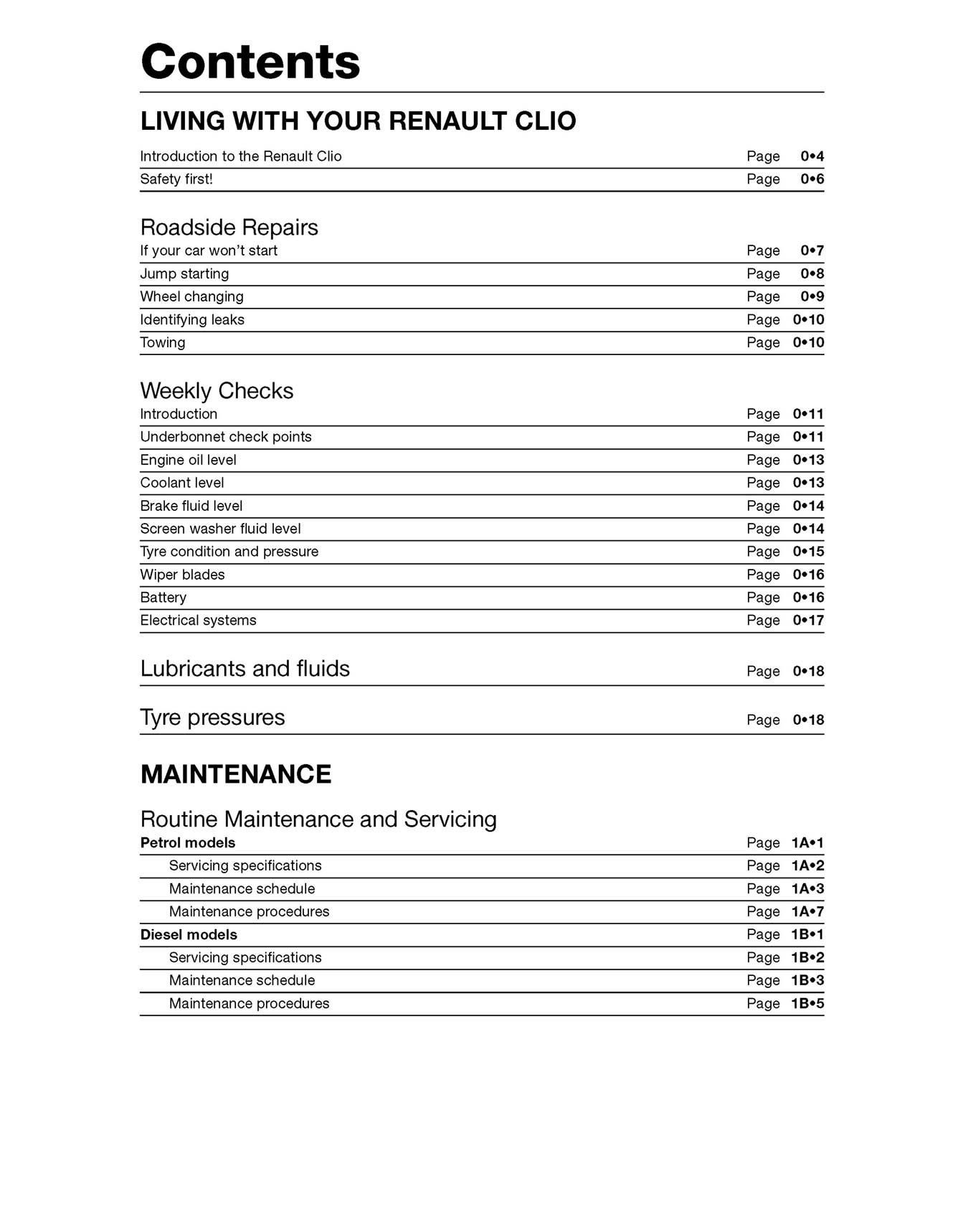 Renault Clio Petrol & Diesel (Jun 2001-2005) Haynes Repair Manual