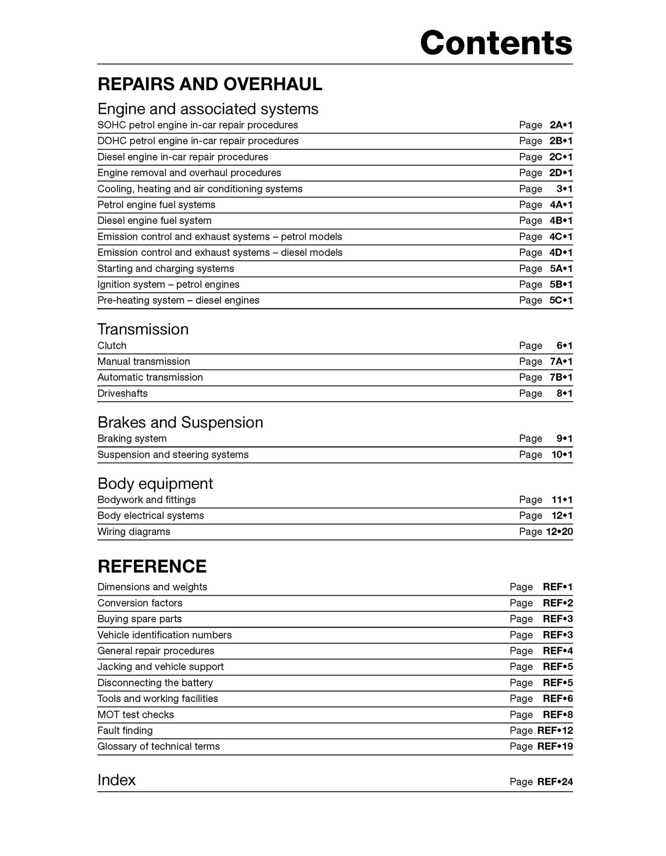 Volkswagen Golf & Bora 4-cyl Petrol & Diesel (2001-2003) Haynes Repair Manual