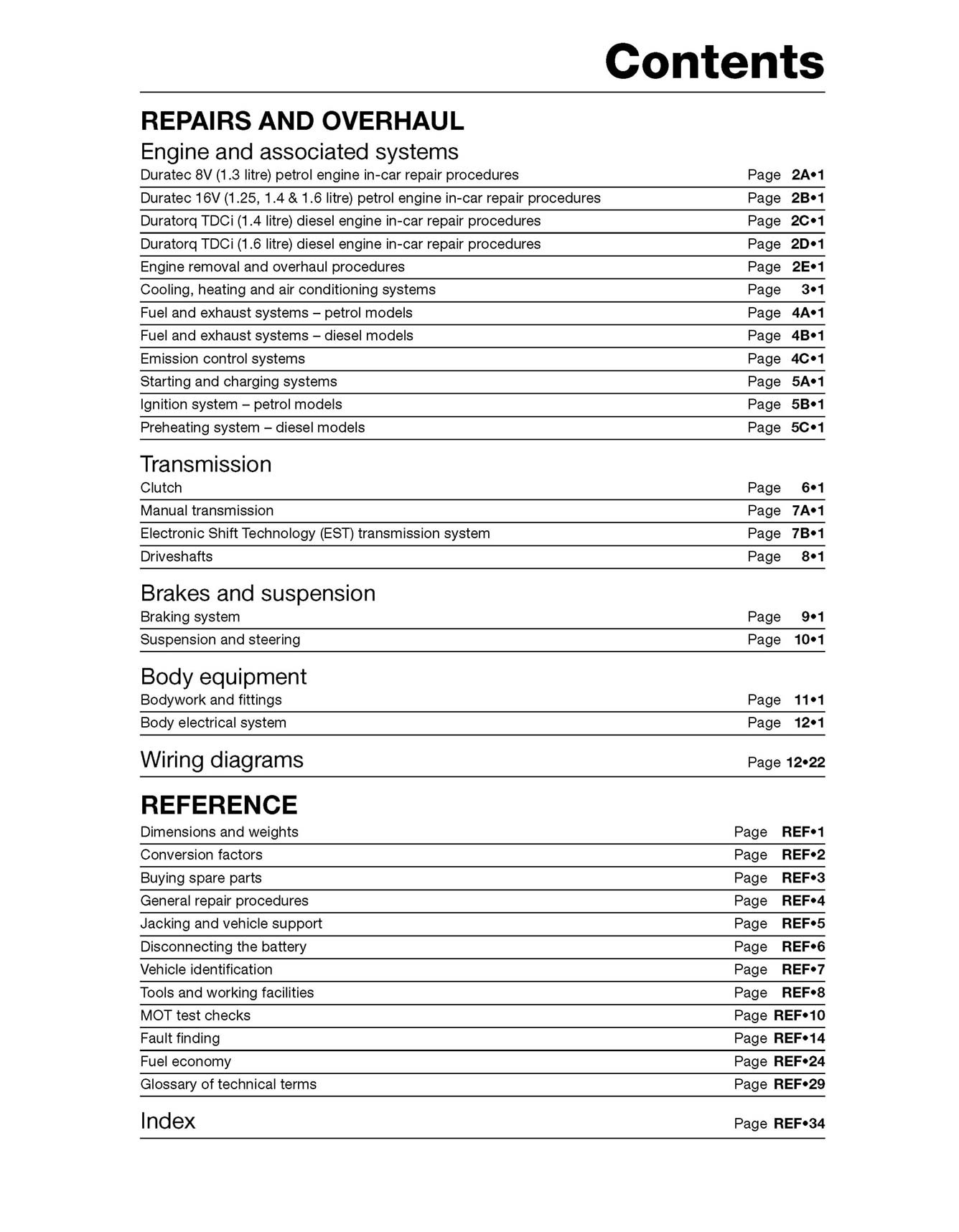 Ford Fiesta Petrol & Diesel (Apr 2002-2008) Haynes Repair Manual