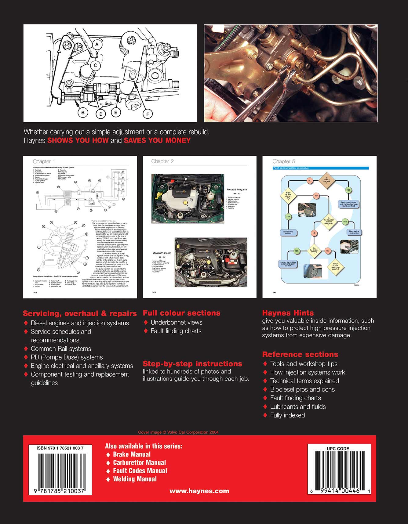 Haynes Manual on Diesel Engines Printed Book Back Cover