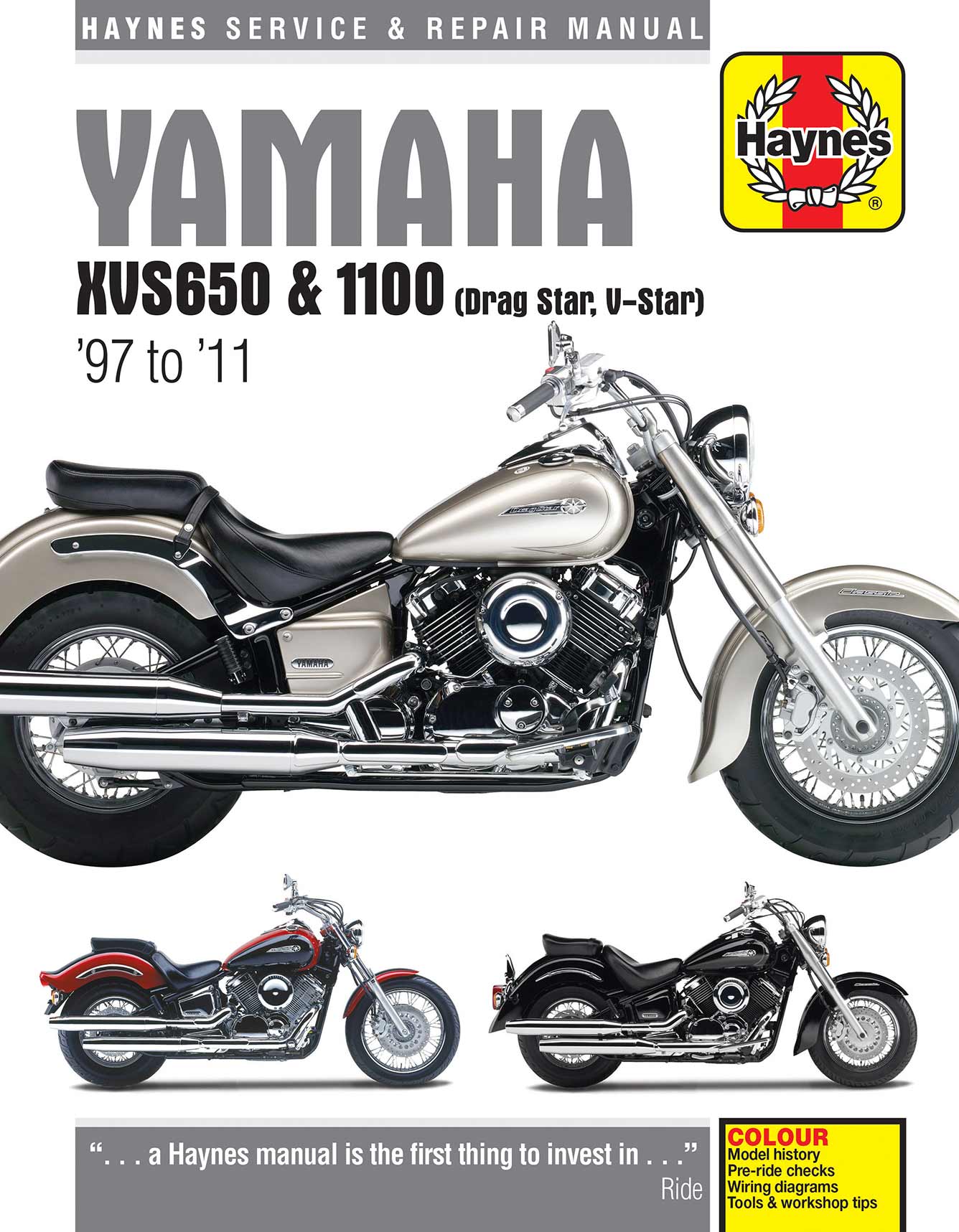 Yamaha XVS650 & 1100 Drag Star/V-Star (1997-2011) Haynes Repair Manual