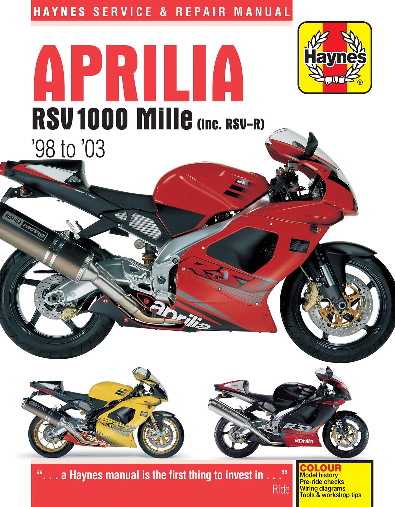 Aprilia RSV1000 Mille (1998-2003) Haynes Repair Manual