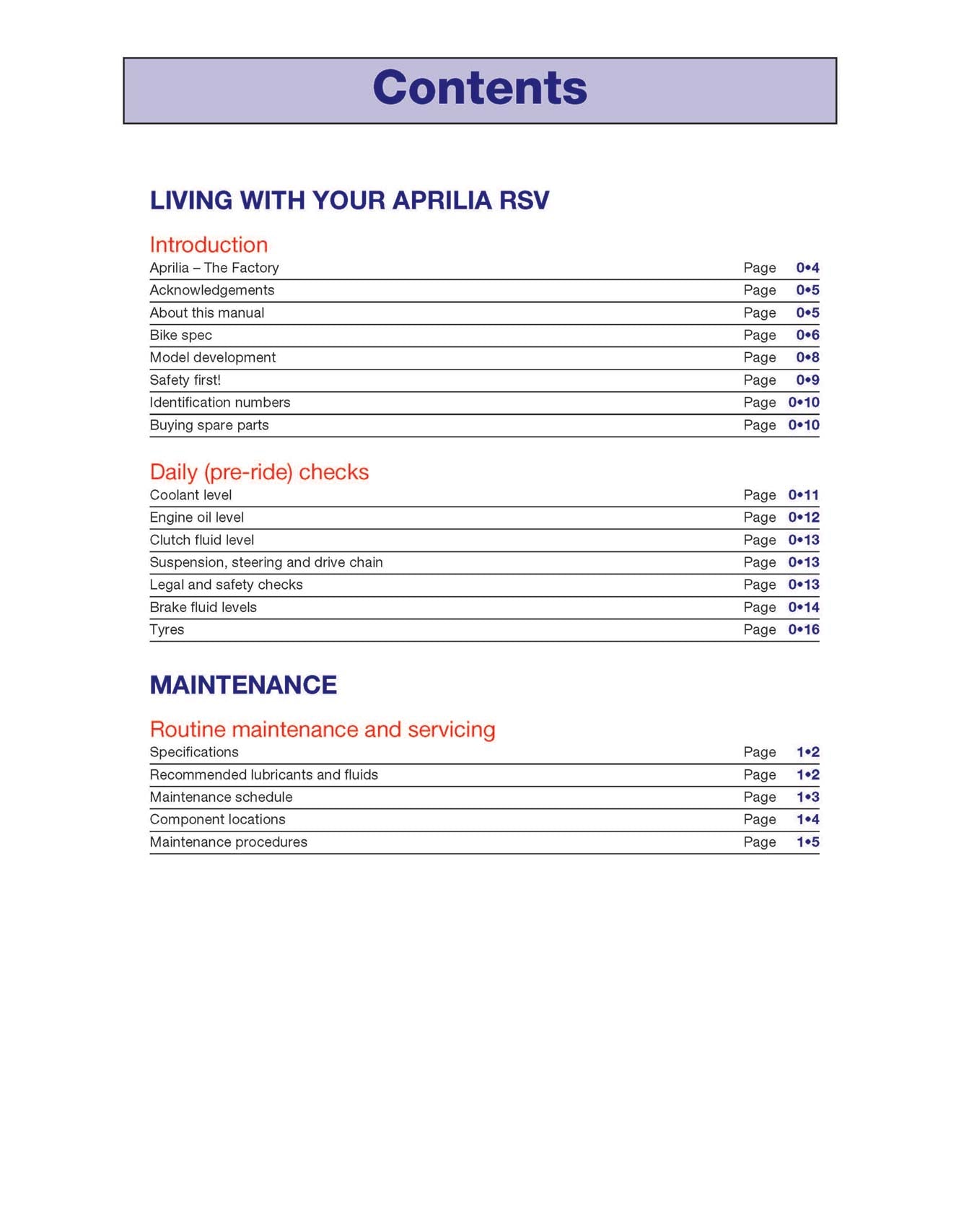 Aprilia RSV1000 Mille (1998-2003) Haynes Repair Manual