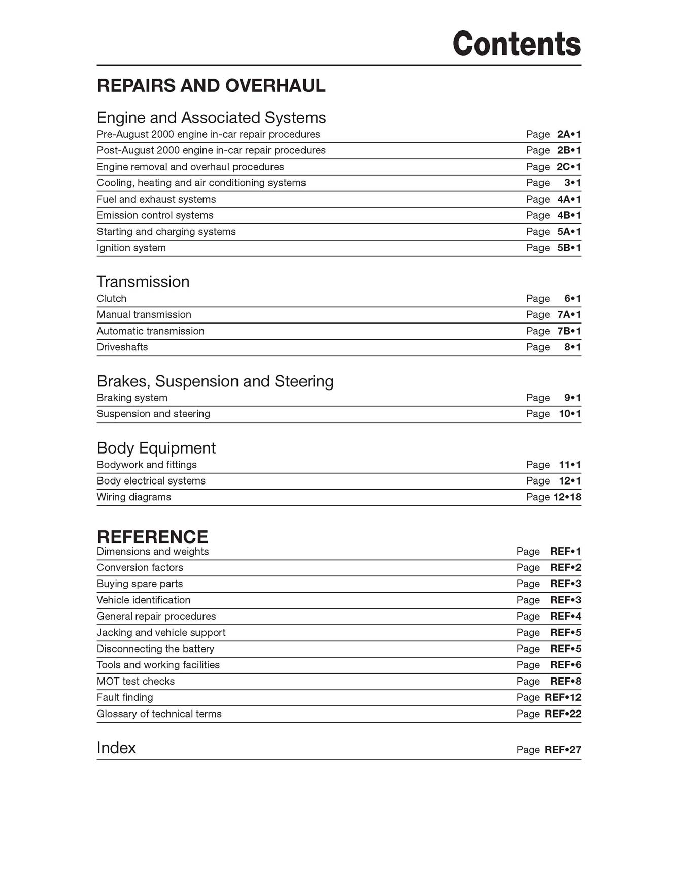 Toyota Avensis Petrol (1998-Jan 2003) Haynes Repair Manual