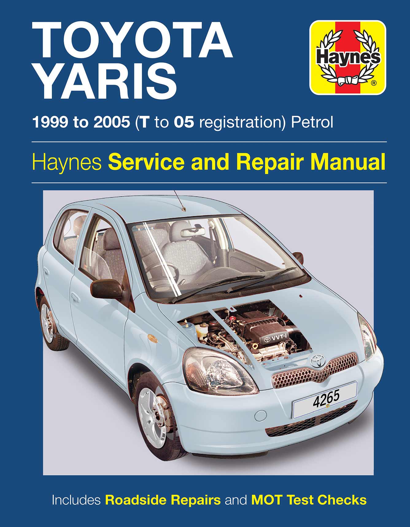 Toyota Yaris Petrol (1999-2005) Haynes Repair Manual Printed Book Front Cover