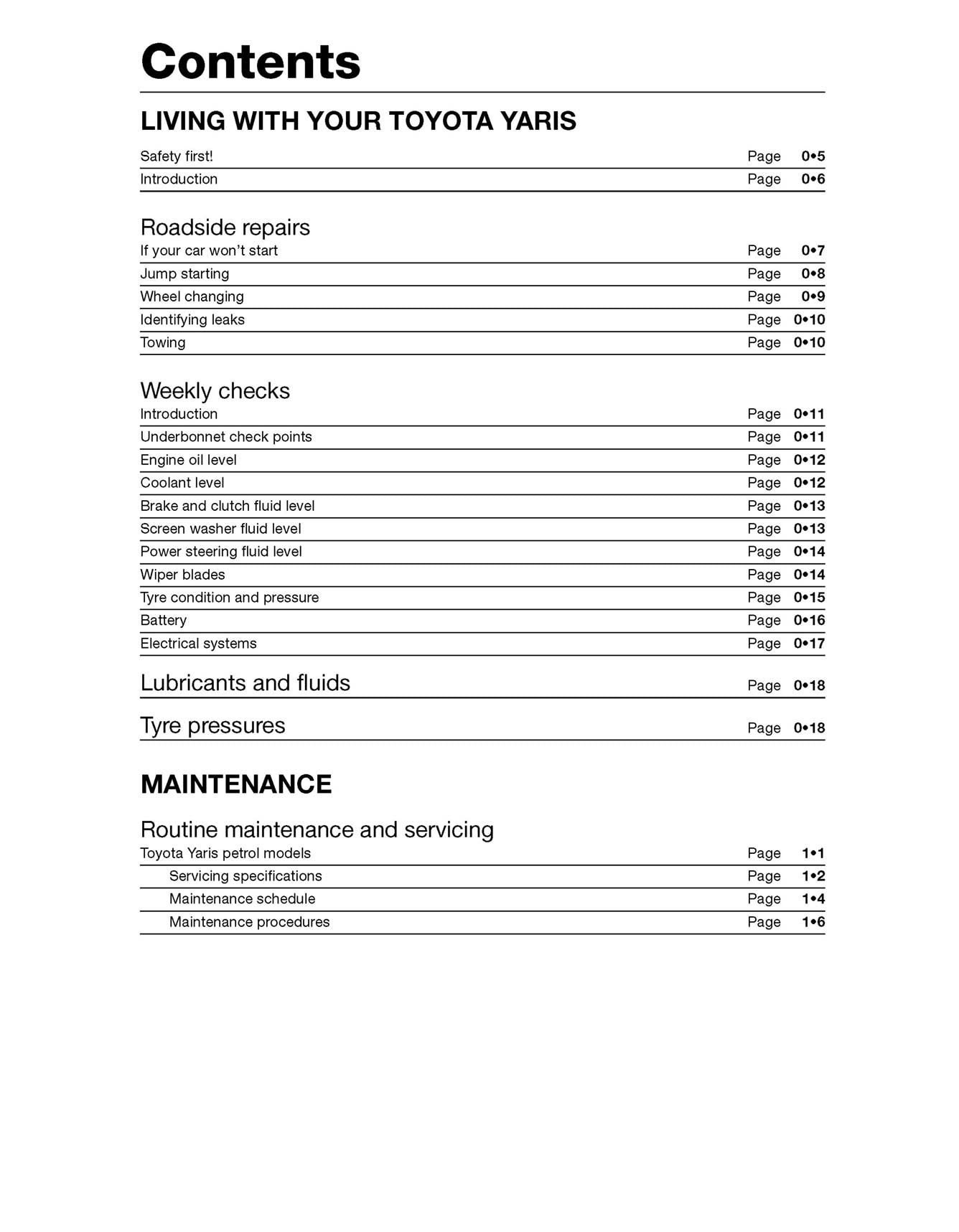 Toyota Yaris Petrol (1999-2005) Haynes Repair Manual