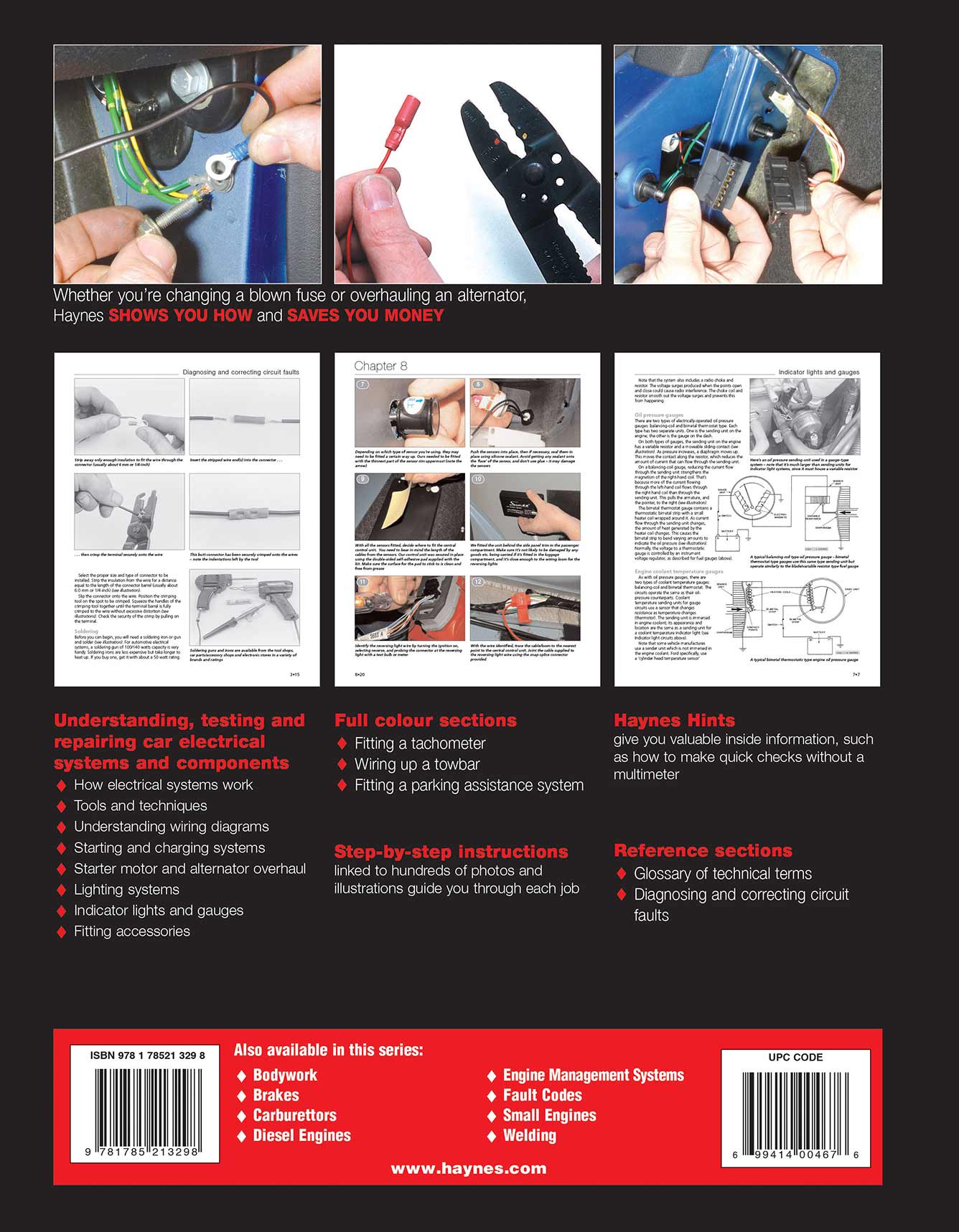 Haynes Practical Electrical Manual Printed Book Back Cover