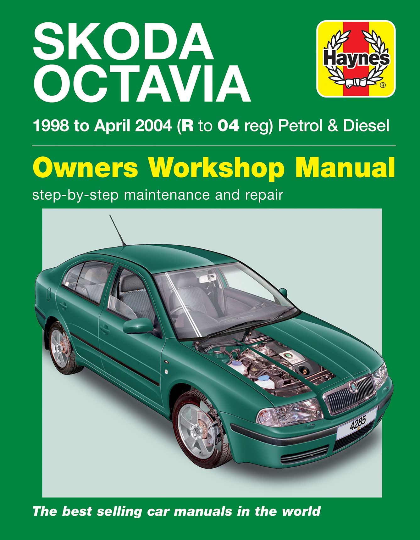 Skoda Octavia Petrol & Diesel (1998-Apr 2004) Haynes Repair Manual Printed Book Front Cover