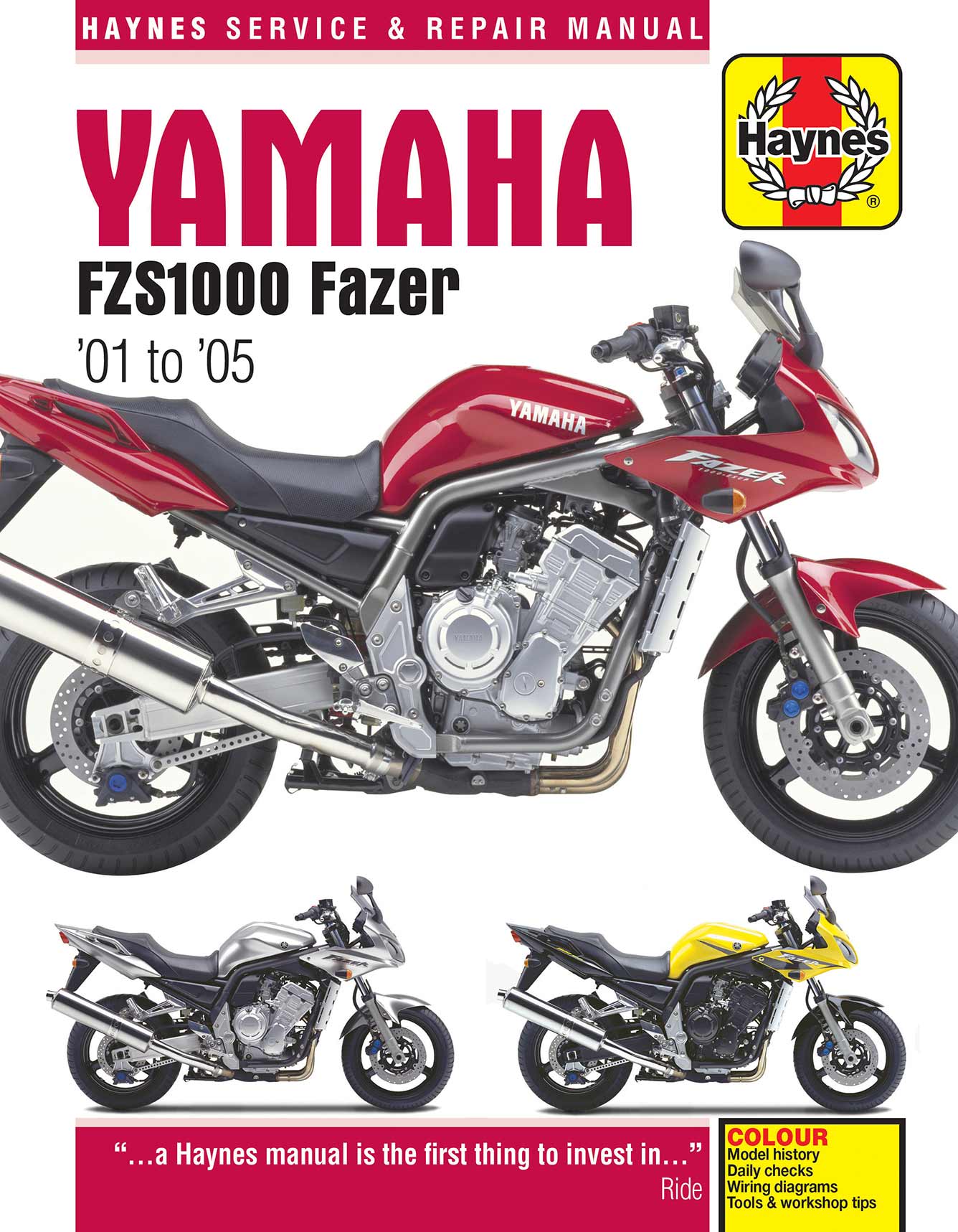 Yamaha FZS1000 Fazer (2001-2005) Haynes Repair Manual Printed Book Front Cover