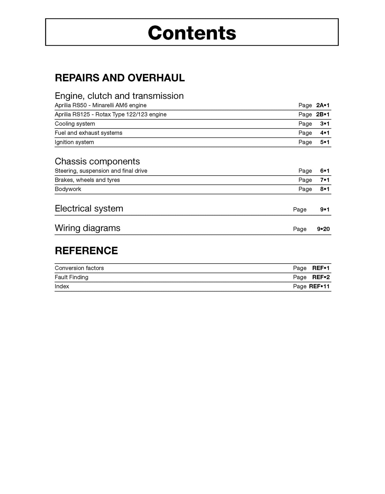 Aprilia RS50 (1999-2006) & RS125 (1993-2006) Haynes Repair Manual