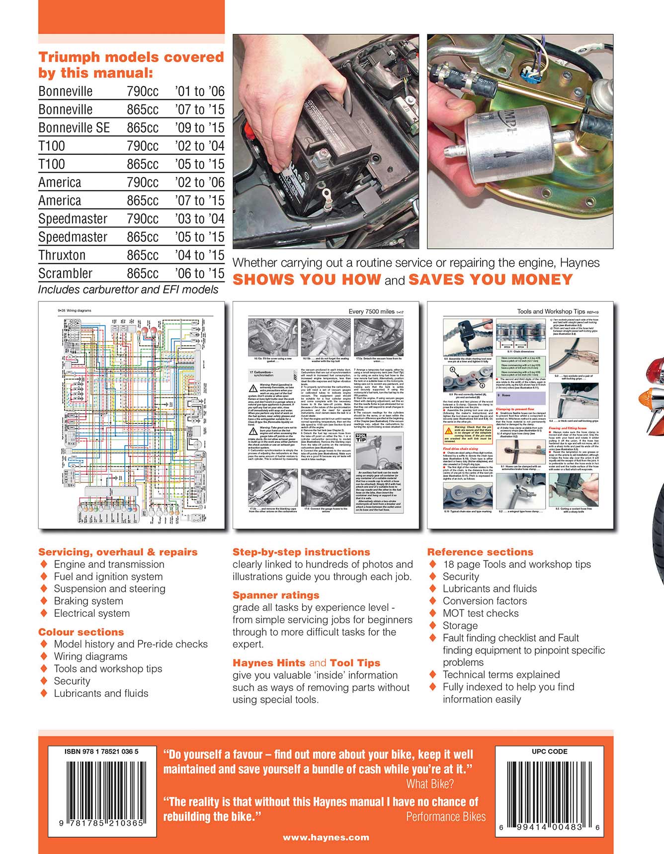 Triumph Bonneville (2001-2015) Haynes Repair Manual – Haynes