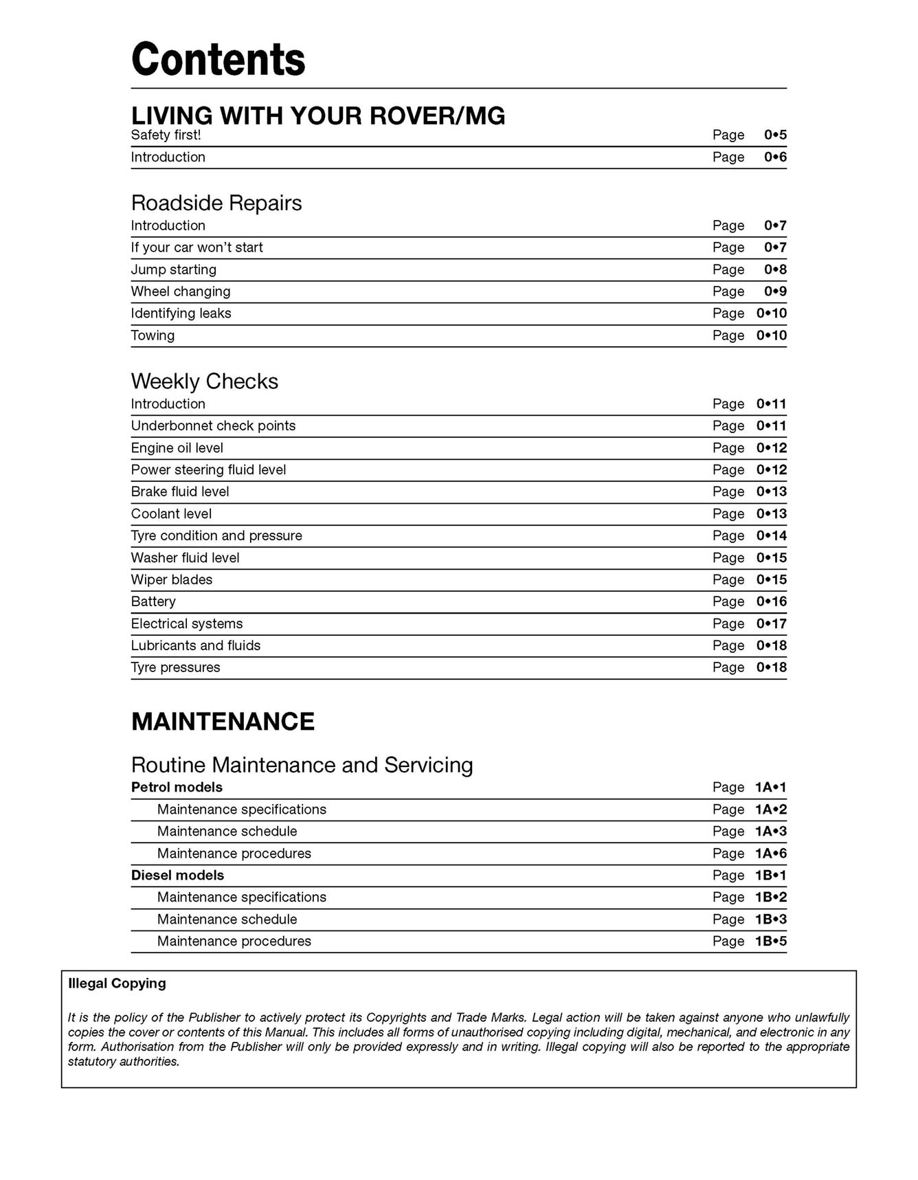 Rover 45 / MG ZS Petrol & Diesel (1999-2005) Haynes Repair Manual