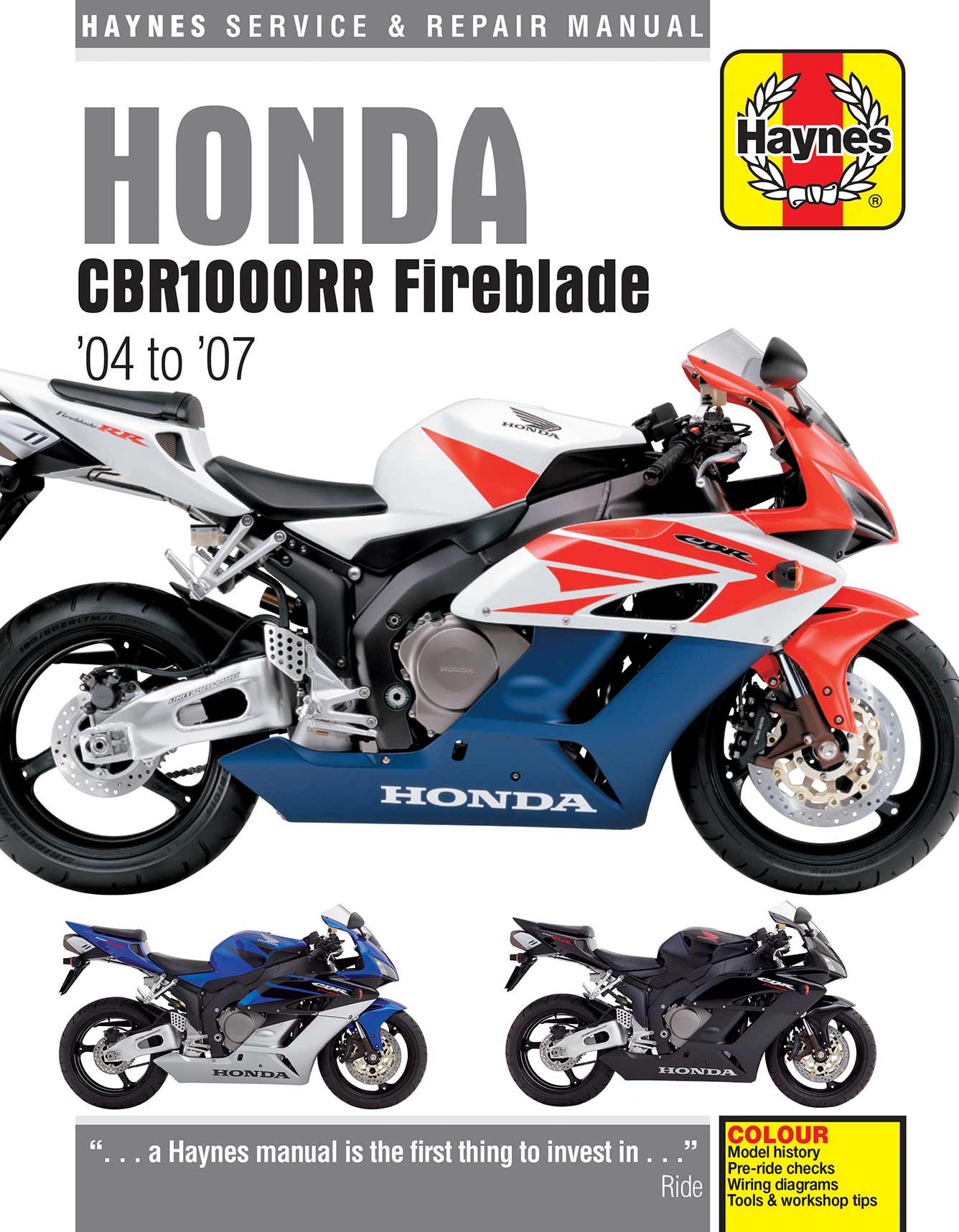 Honda CBR1000RR Fireblade (2004-2007) Haynes Repair Manual