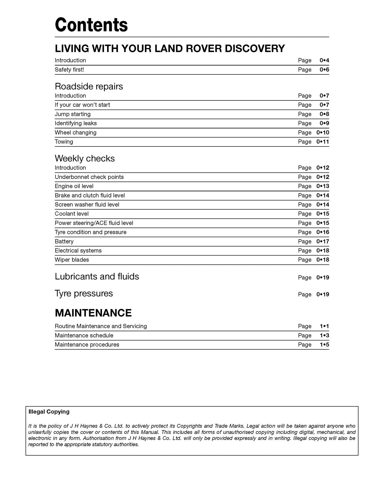 Land Rover Discovery Diesel (Nov 1998-Jul 2004) Haynes Repair Manual