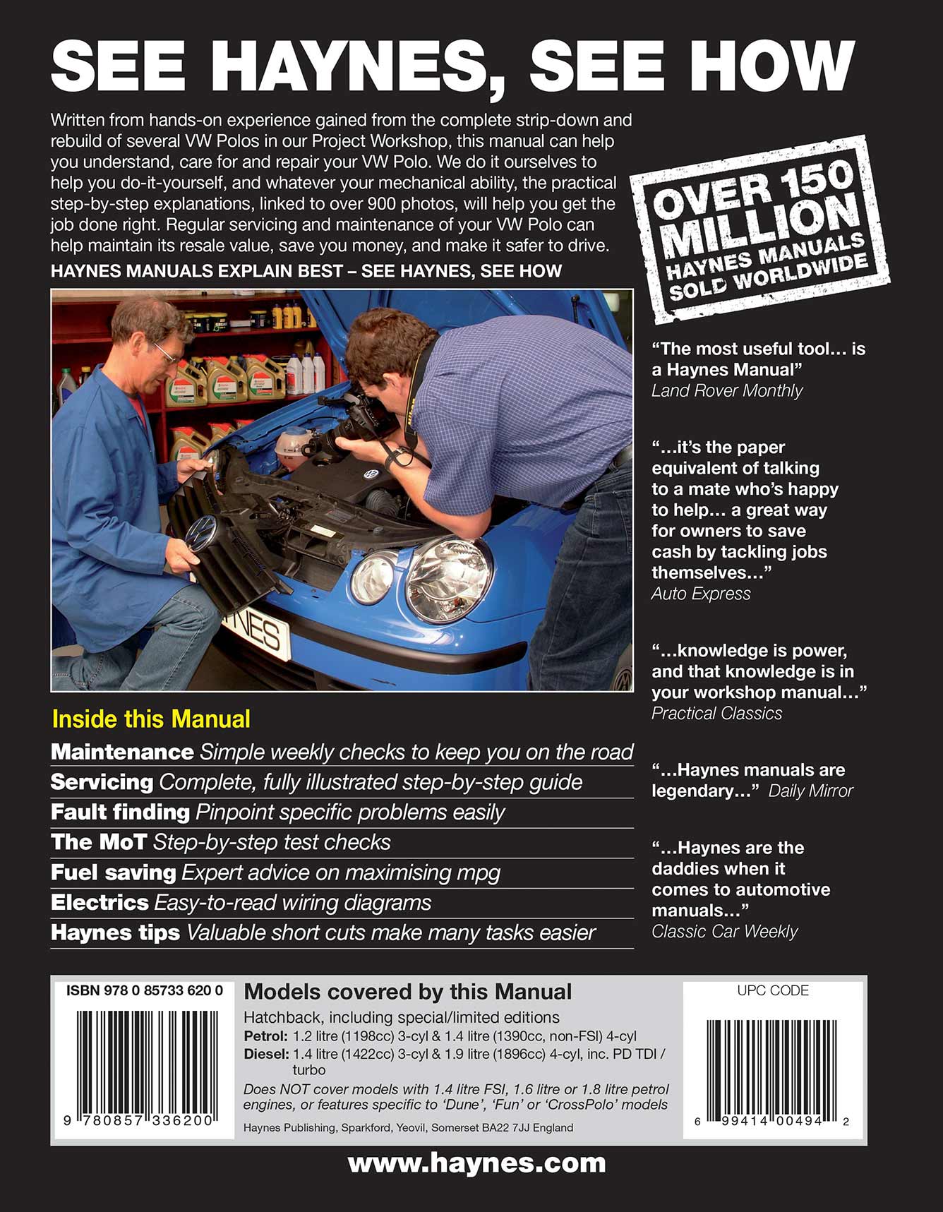 Volkswagen Polo Petrol & Diesel (2002-Sept 2009) Haynes Repair Manual