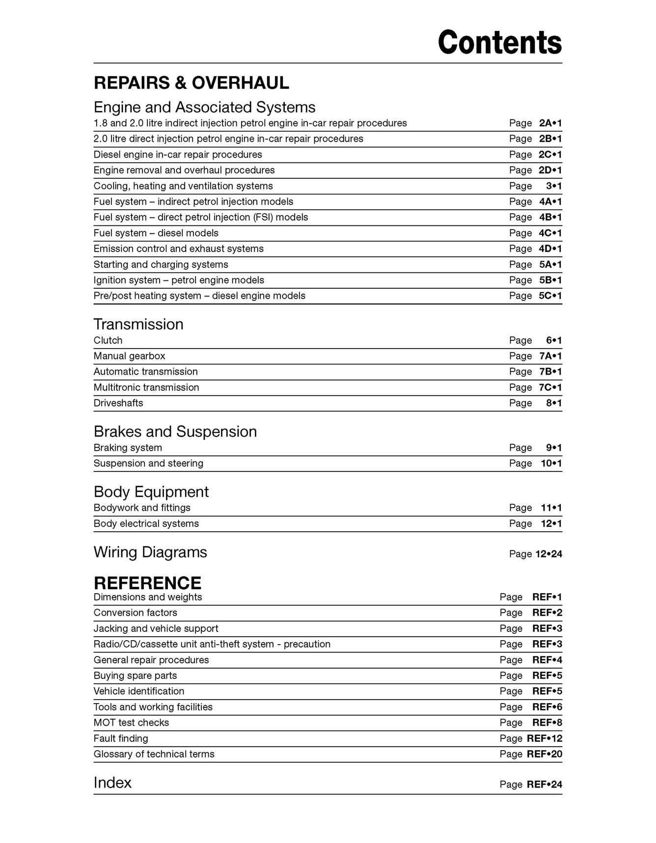 Audi A4 Petrol & Diesel (2001-2004) Haynes Repair Manual