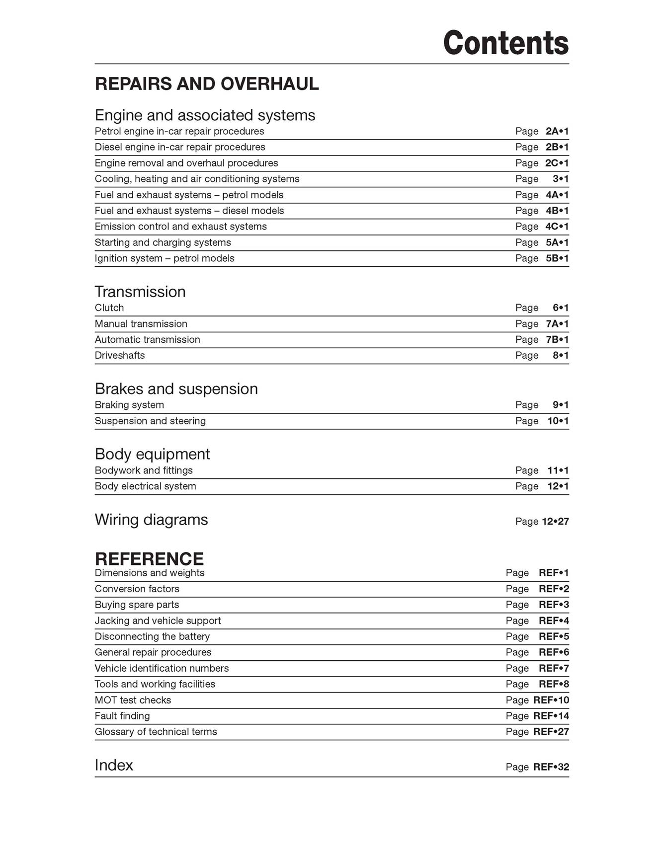 Honda Civic Petrol & Diesel (2001-2005) Haynes Repair Manual