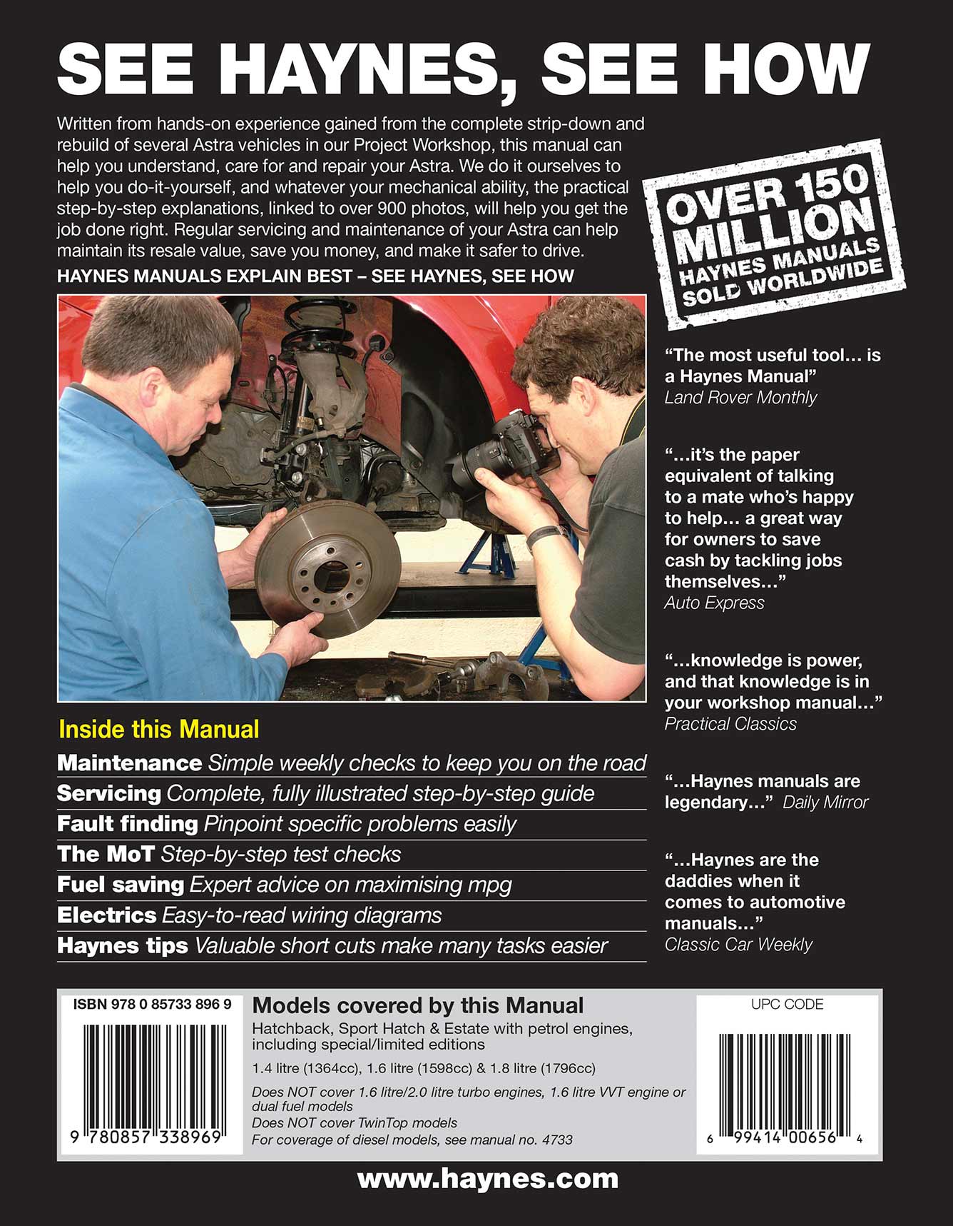 Vauxhall/Opel Astra Petrol (May 2004-2008) Haynes Repair Manual