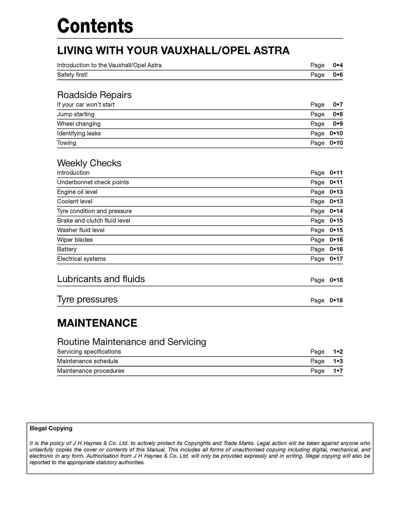 Vauxhall/Opel Astra Petrol (May 2004-2008) Haynes Repair Manual