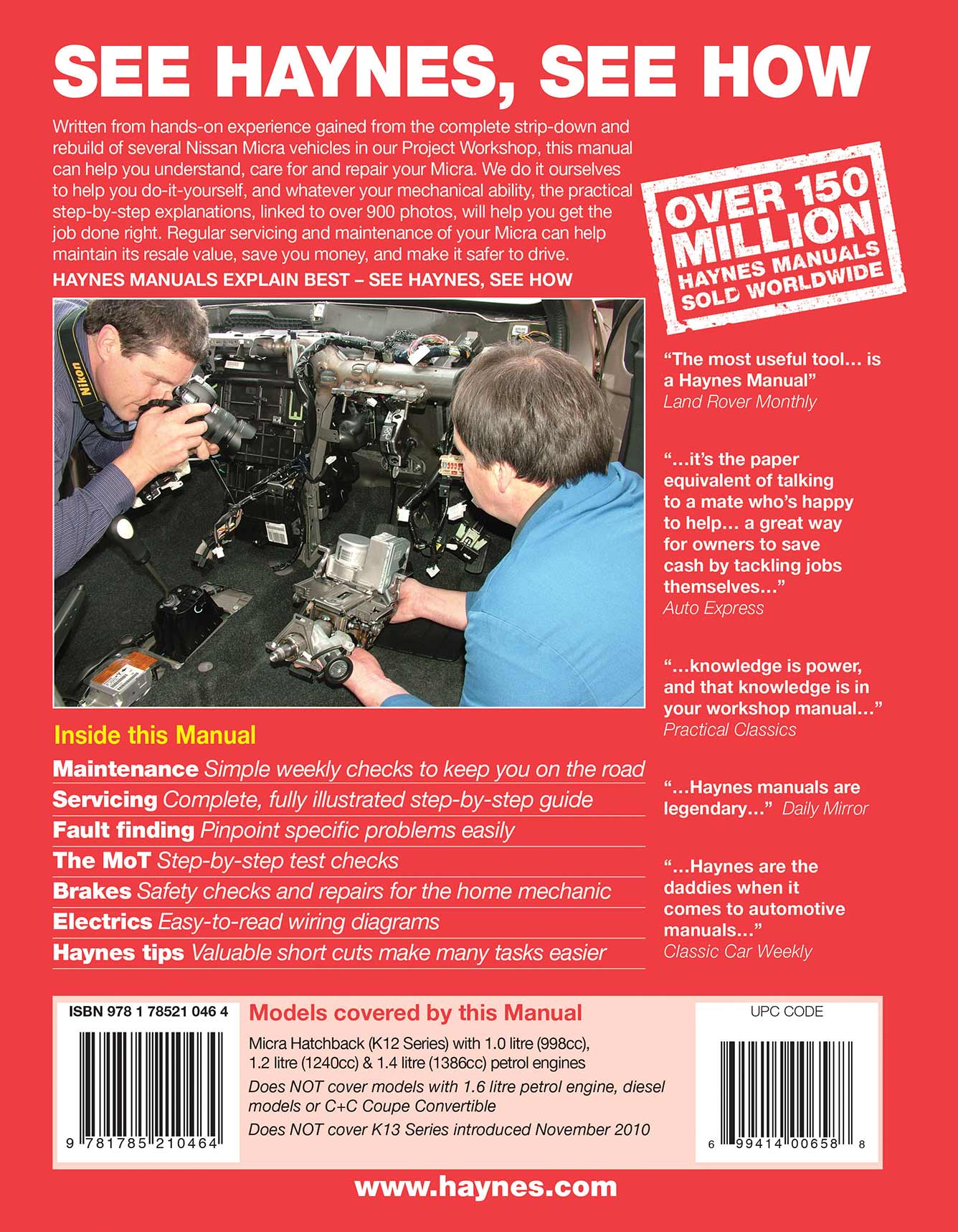 Nissan Micra (2003-Oct 2010) Haynes Repair Manual