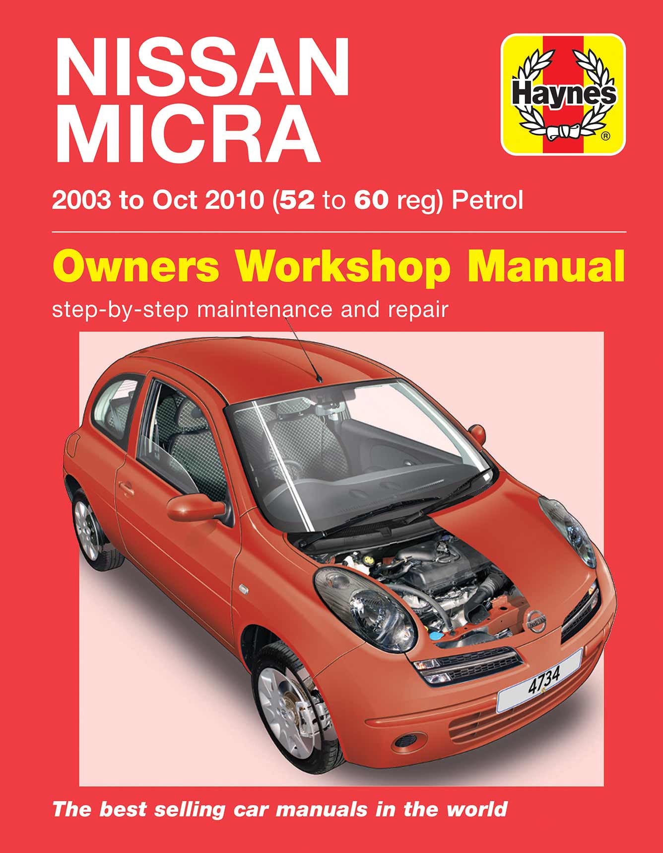 Nissan Micra (2003-Oct 2010) Haynes Repair Manual Printed Book Front Cover