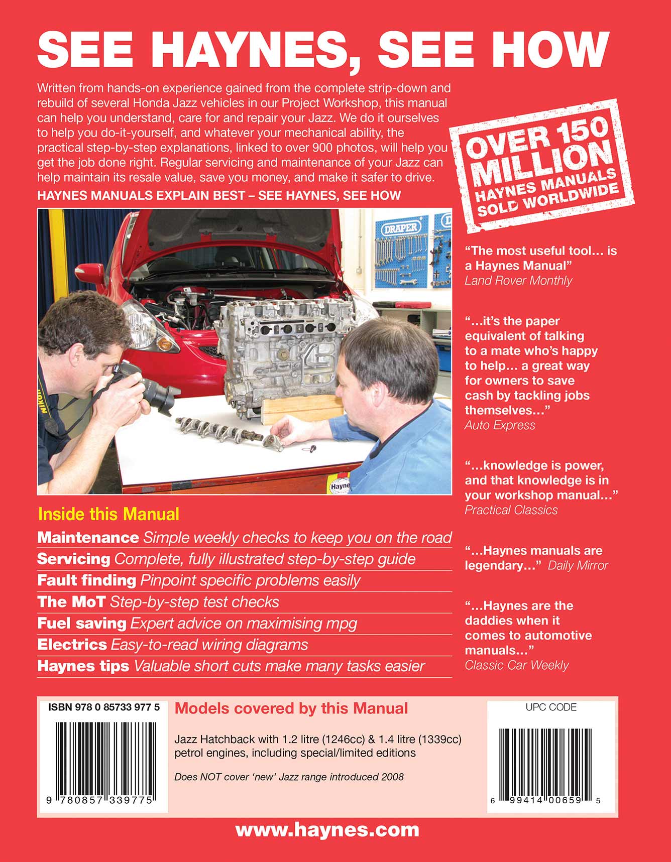 Honda Jazz (2002-2008) Haynes Repair Manual