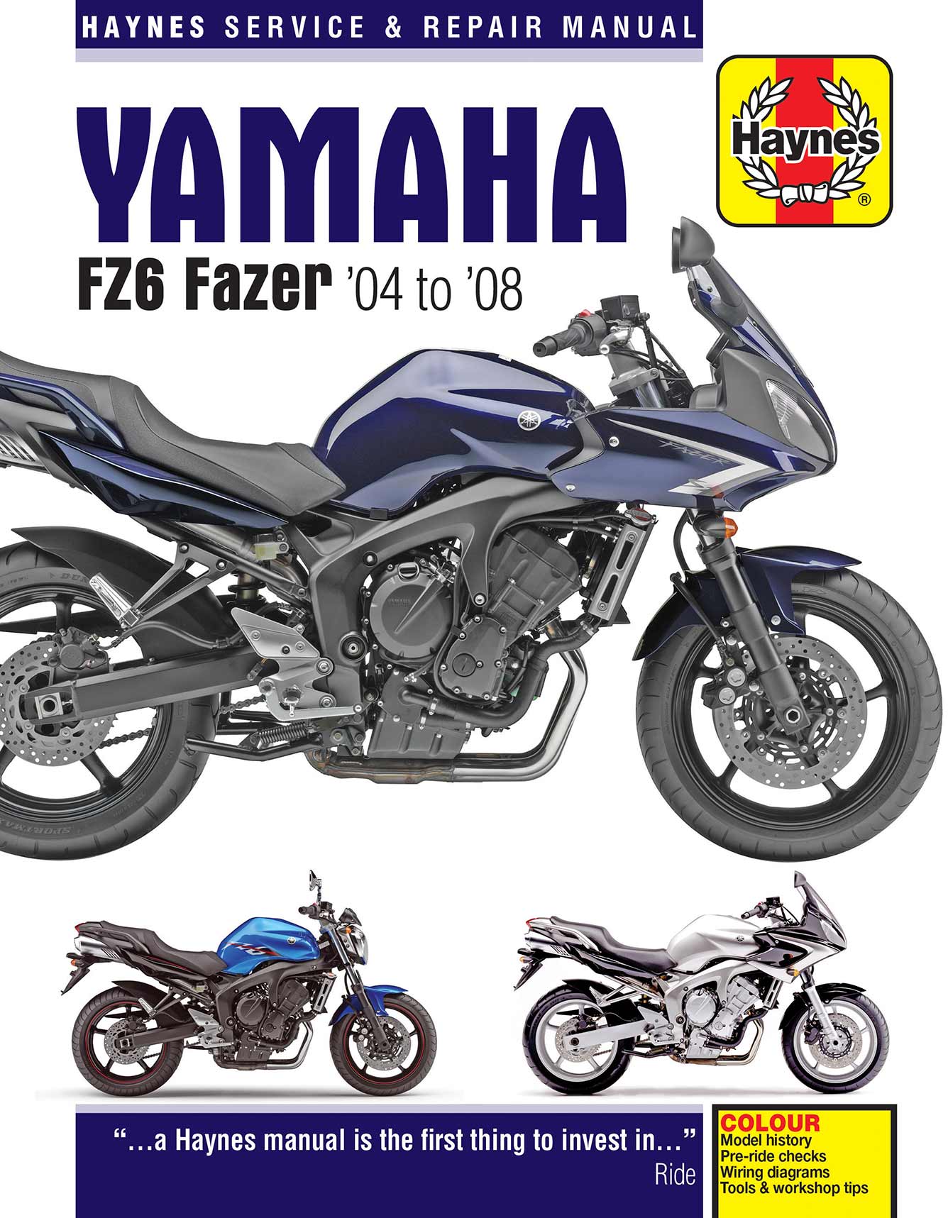 Yamaha FZ6 Fazer (2004-2008) Haynes Repair Manual Printed Book Front Cover