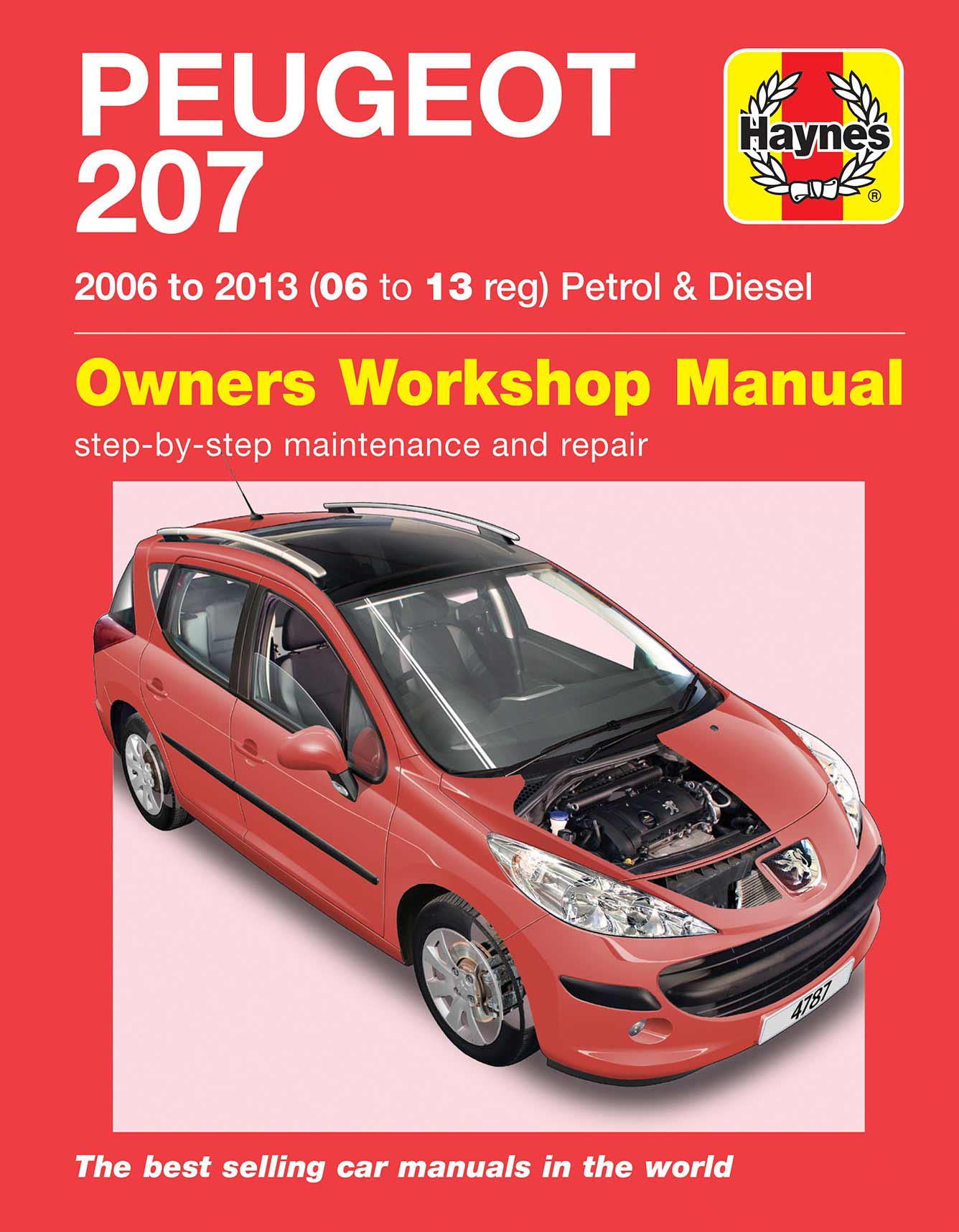 Peugeot 207 Petrol & Diesel 2006-2013 Haynes Repair Manual Printed Book Front Cover