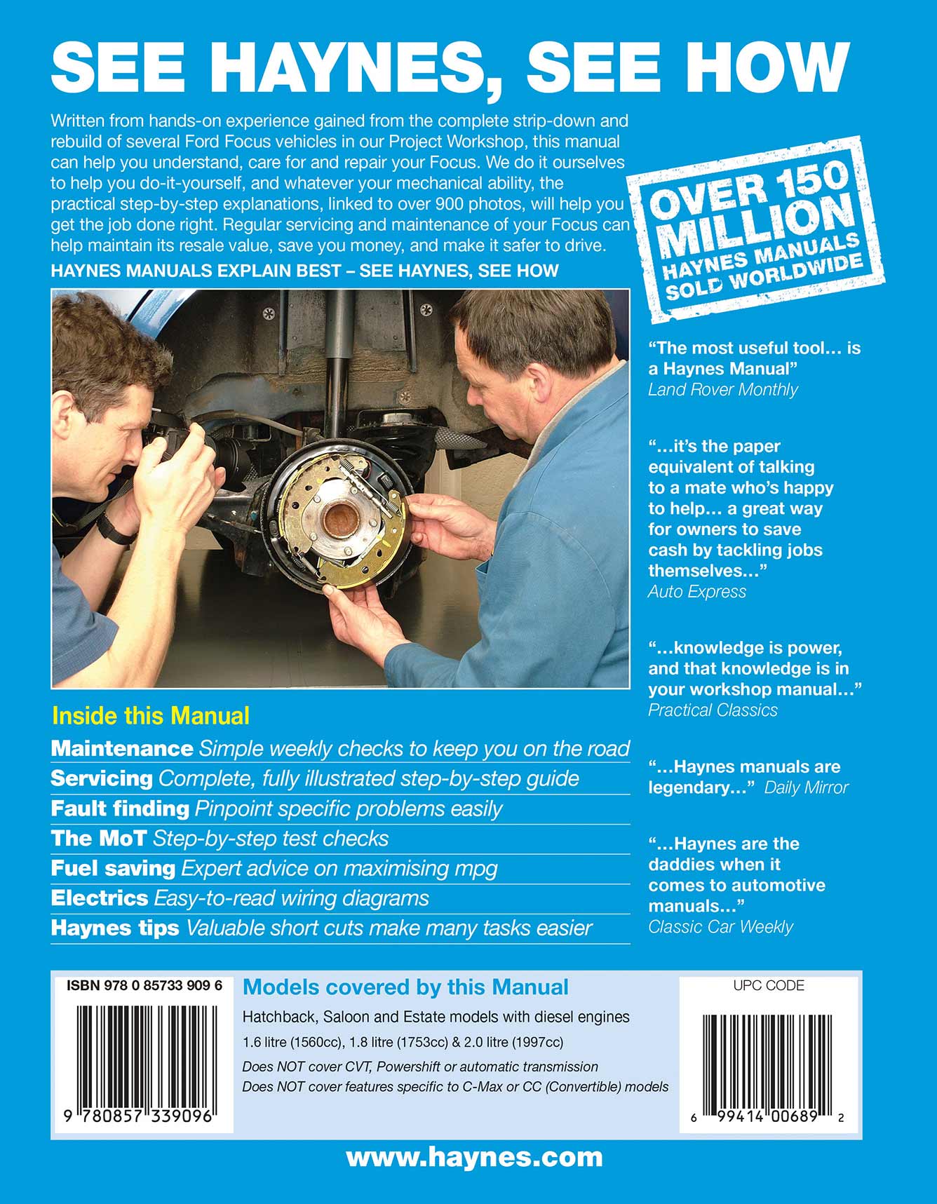 Ford Focus Diesel (2005-2011) 54 to 61 Haynes Repair Manual